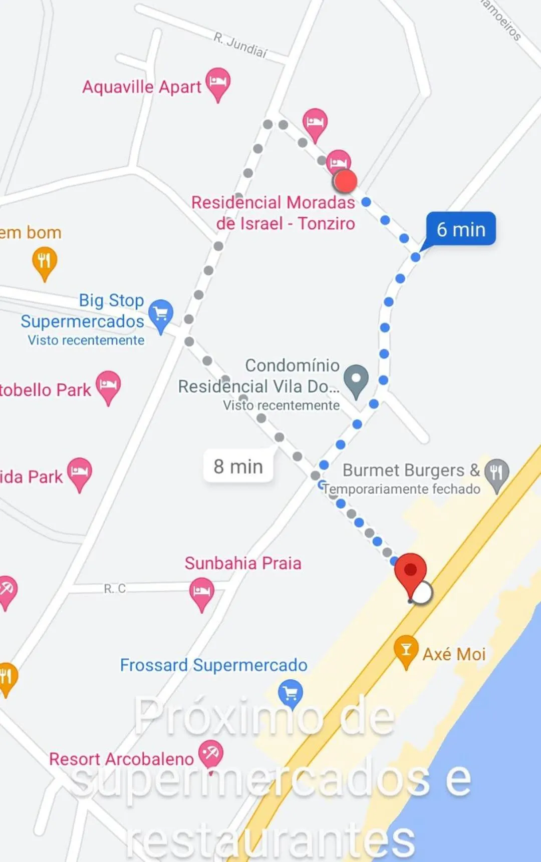 Location in Casa Praia de Taperapuan em Porto