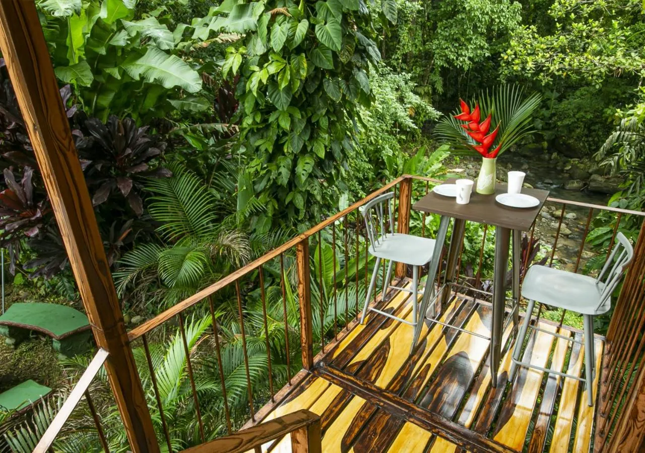Balcony/Terrace in Cabañas Río Escondido en La Fortuna