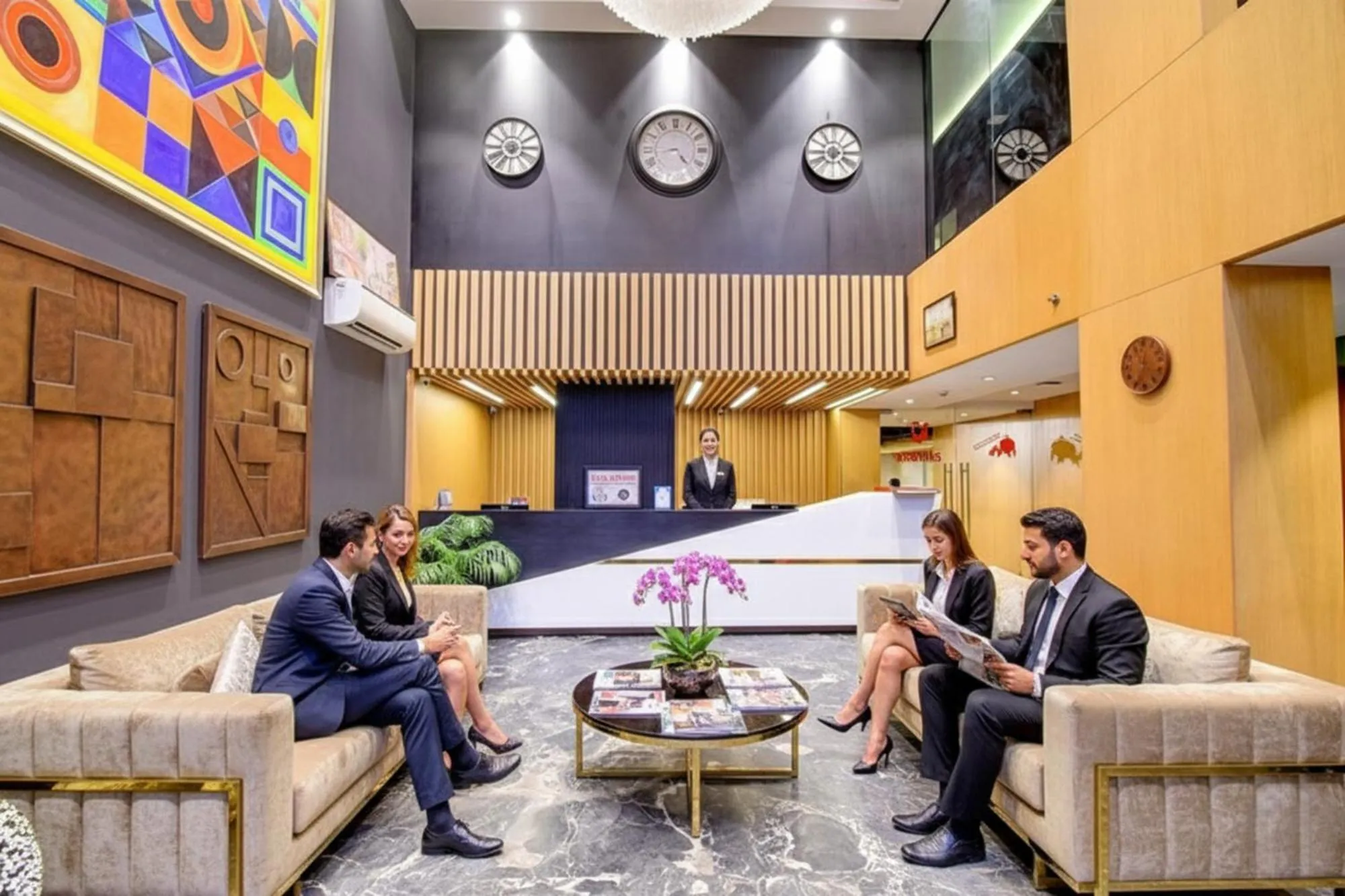 Lobby or reception in FabHotel Prime Kzar Corporate Budget Stay Near Park Street