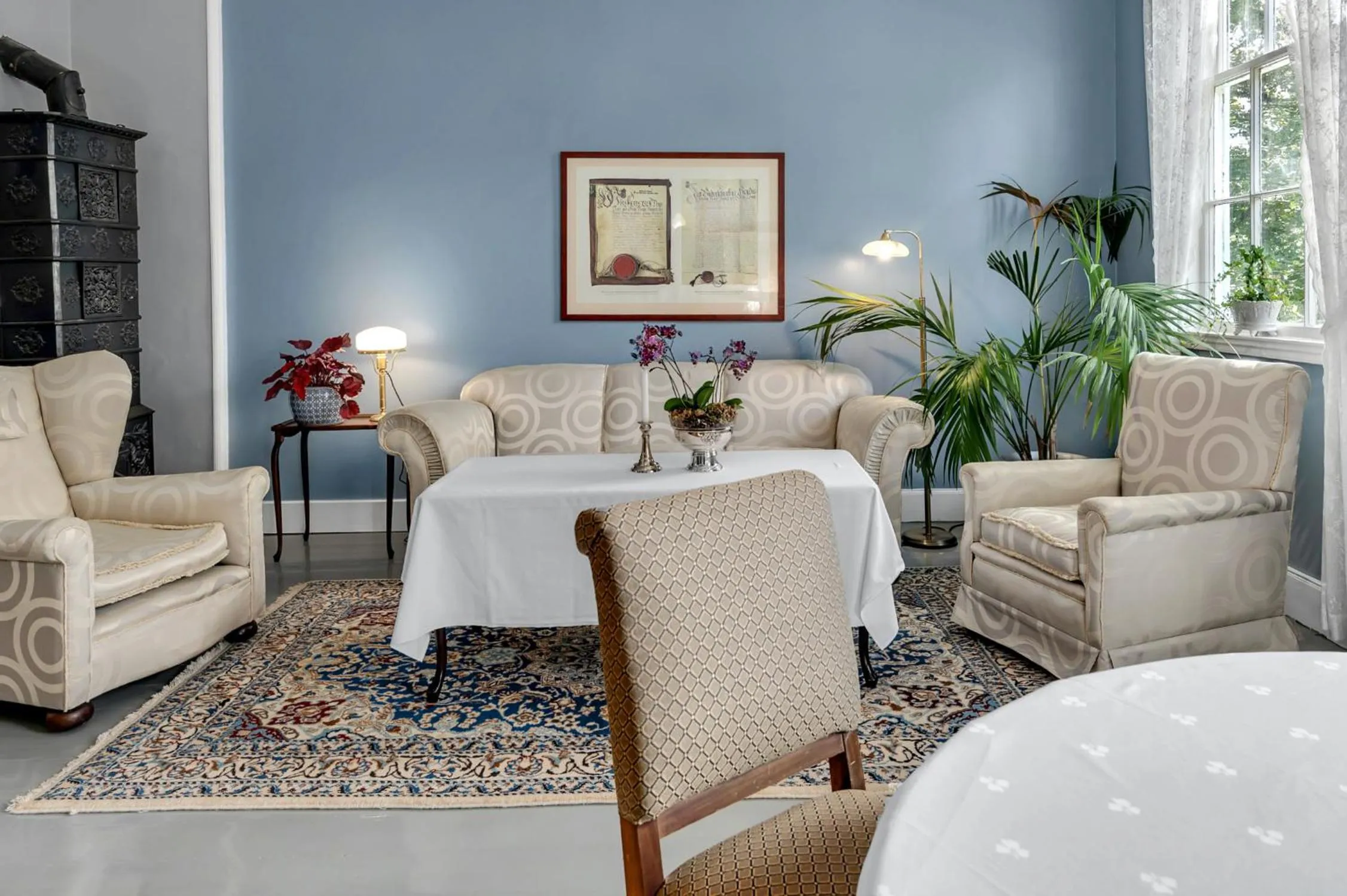 Living room in Boen Gård