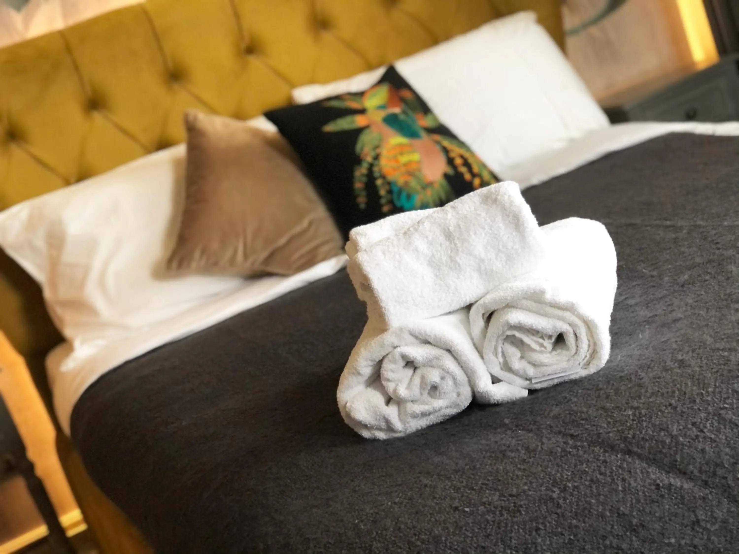 Bed in The Hive at Poppi-Red