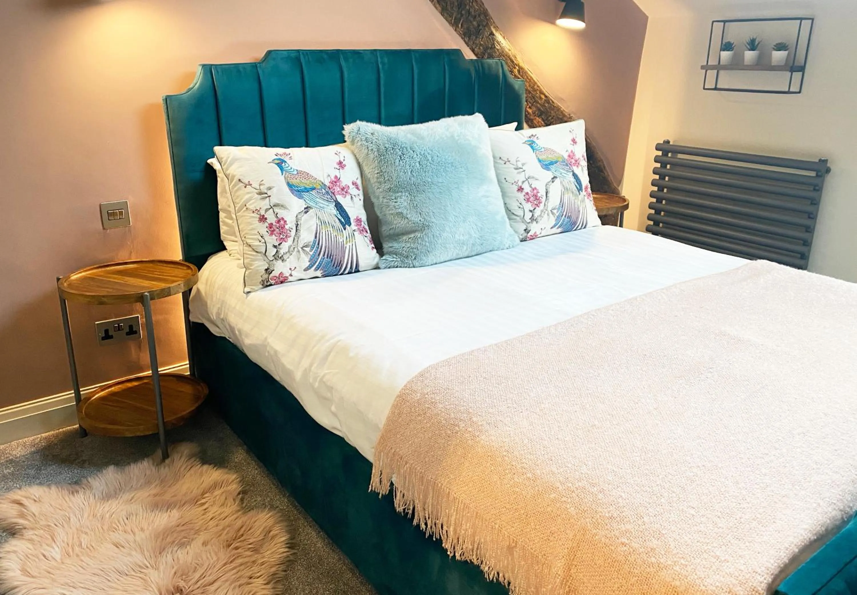 Bed in The Hive at Poppi-Red