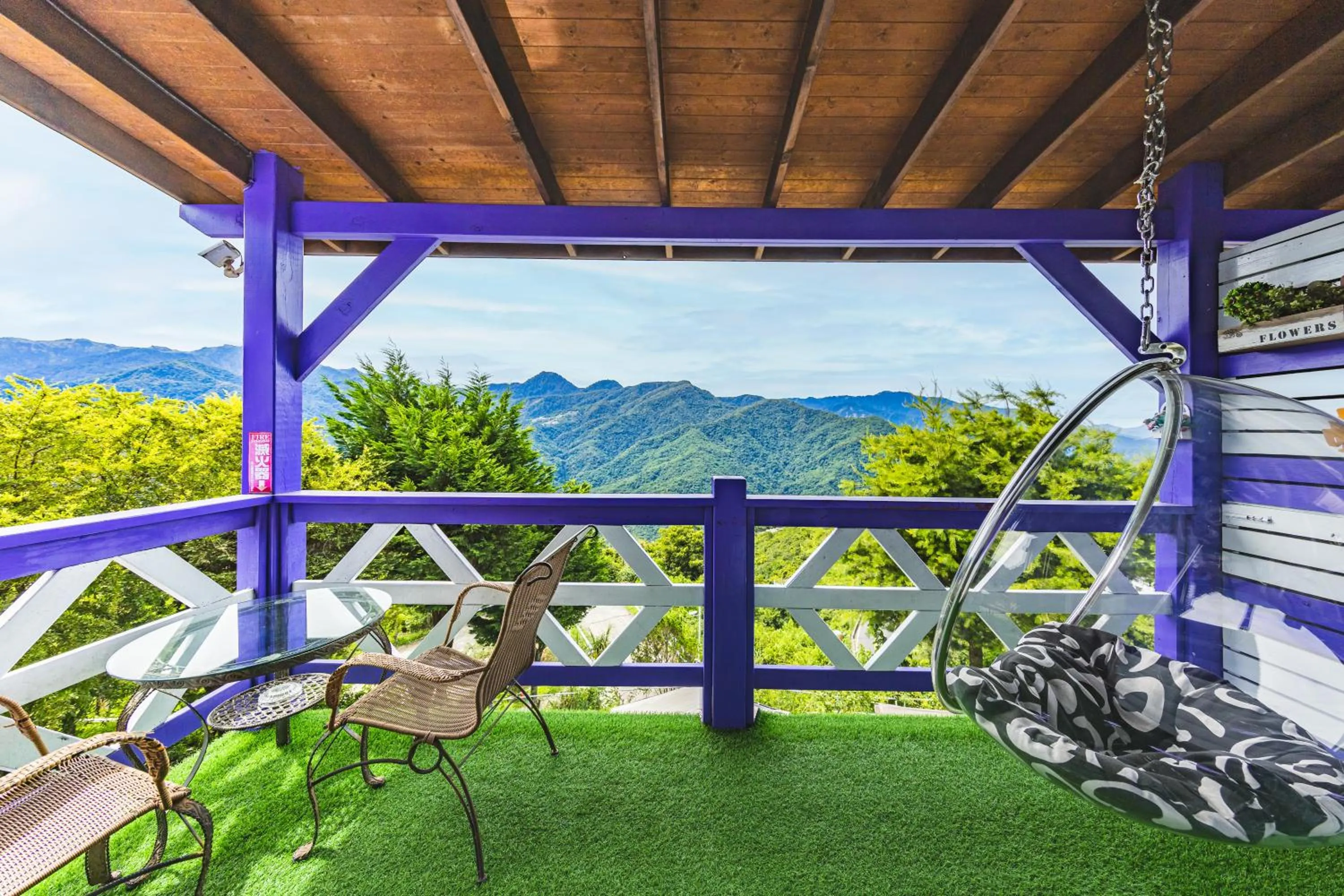 Balcony/Terrace in Julie's Garden, Cingjing - Fon Chin Homestay