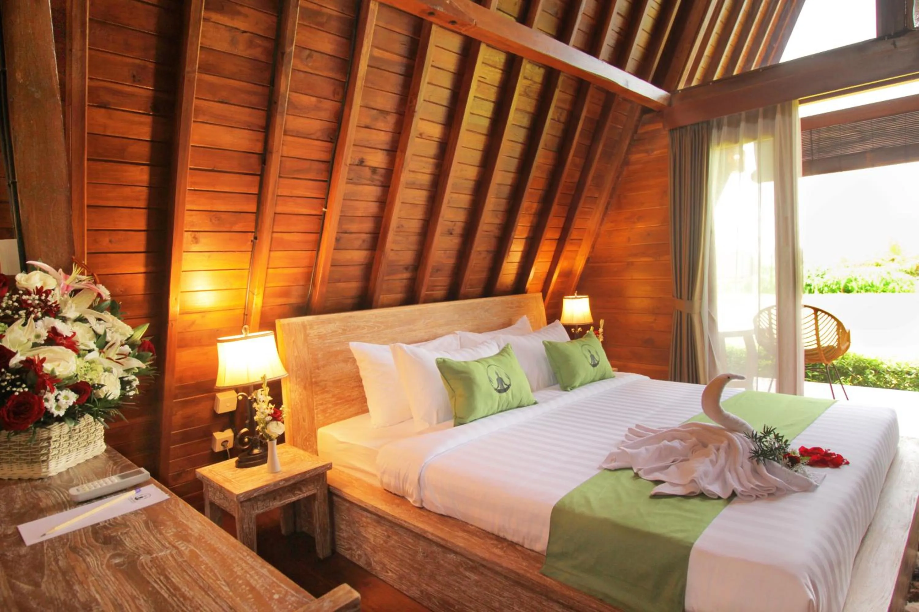 Bed in Alam Kawi Ubud Resort & Spa