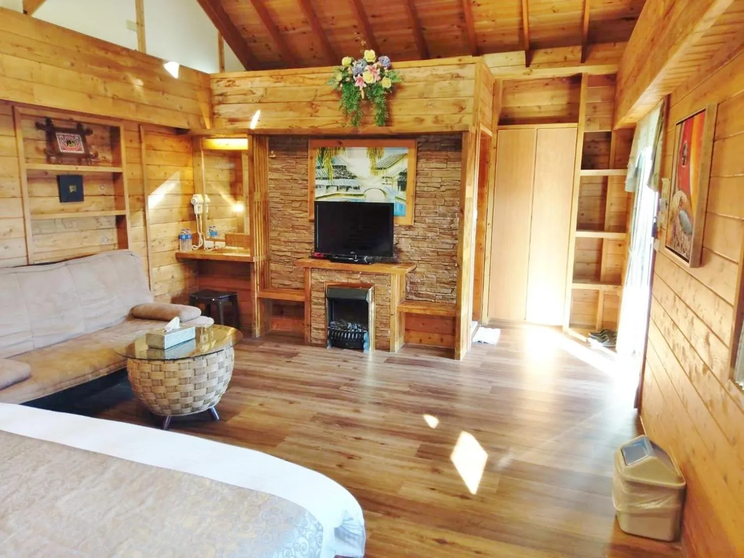 Bathroom, Bed in Shiyai Taoyuan