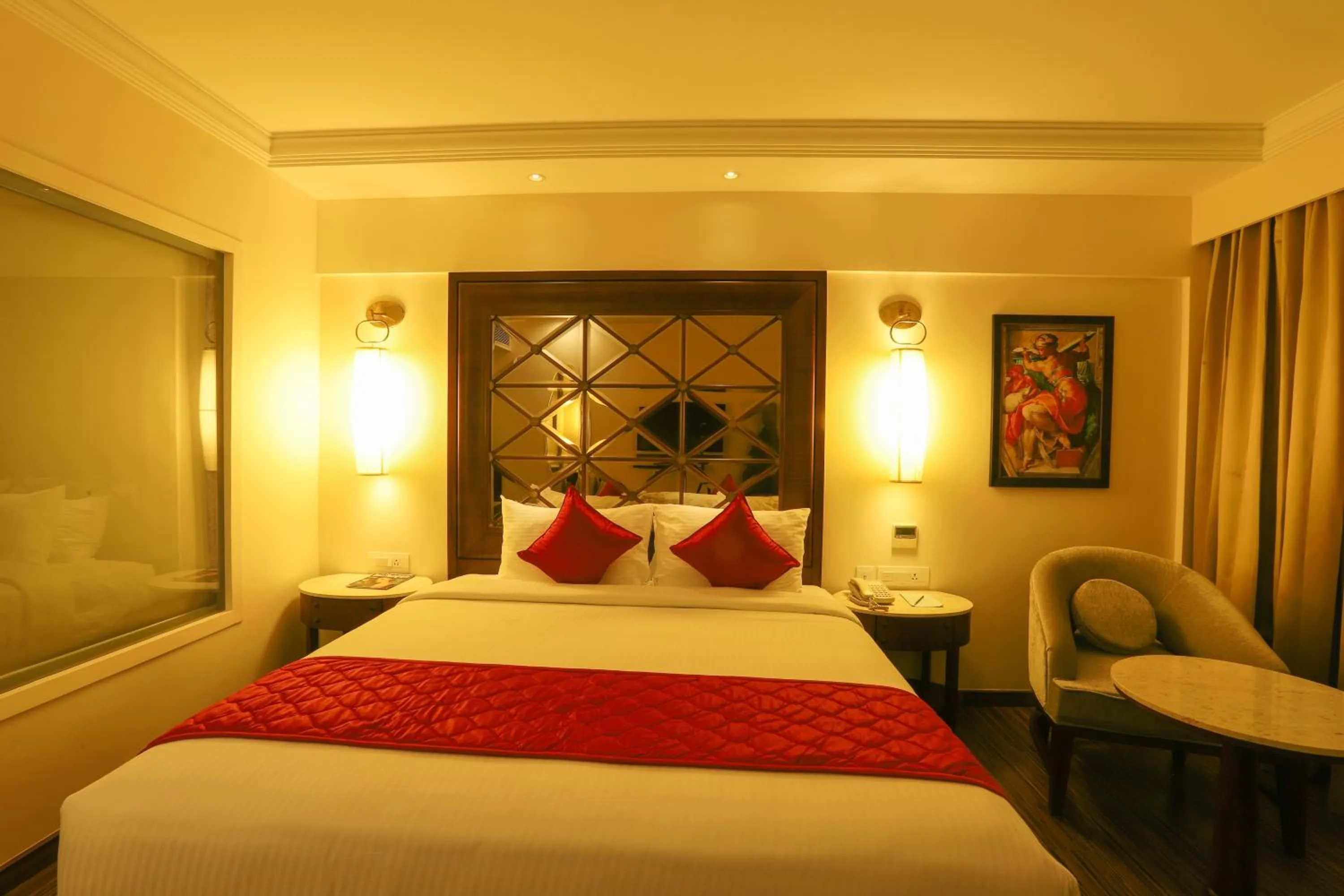 Bed in The Saibaba Hotel