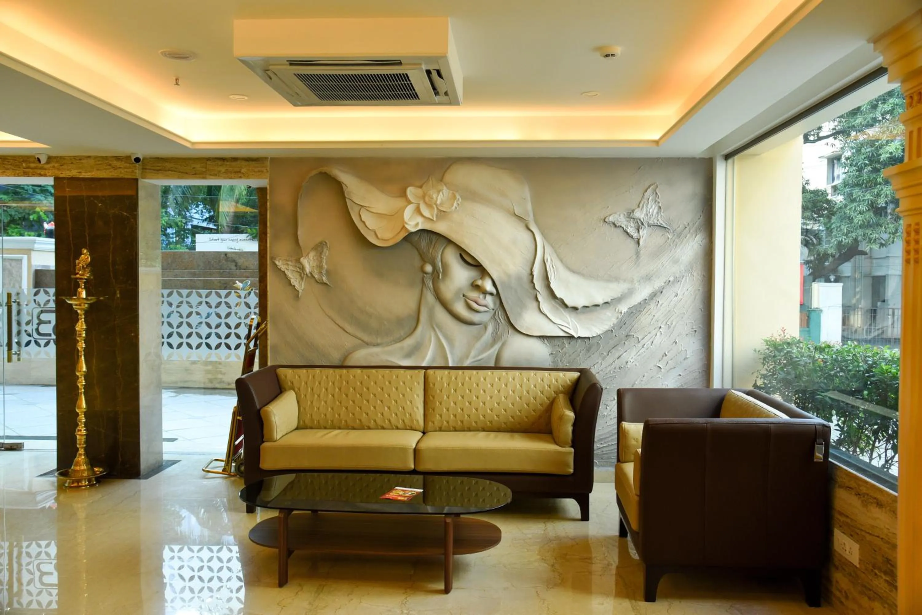 Lobby or reception in The Saibaba Hotel