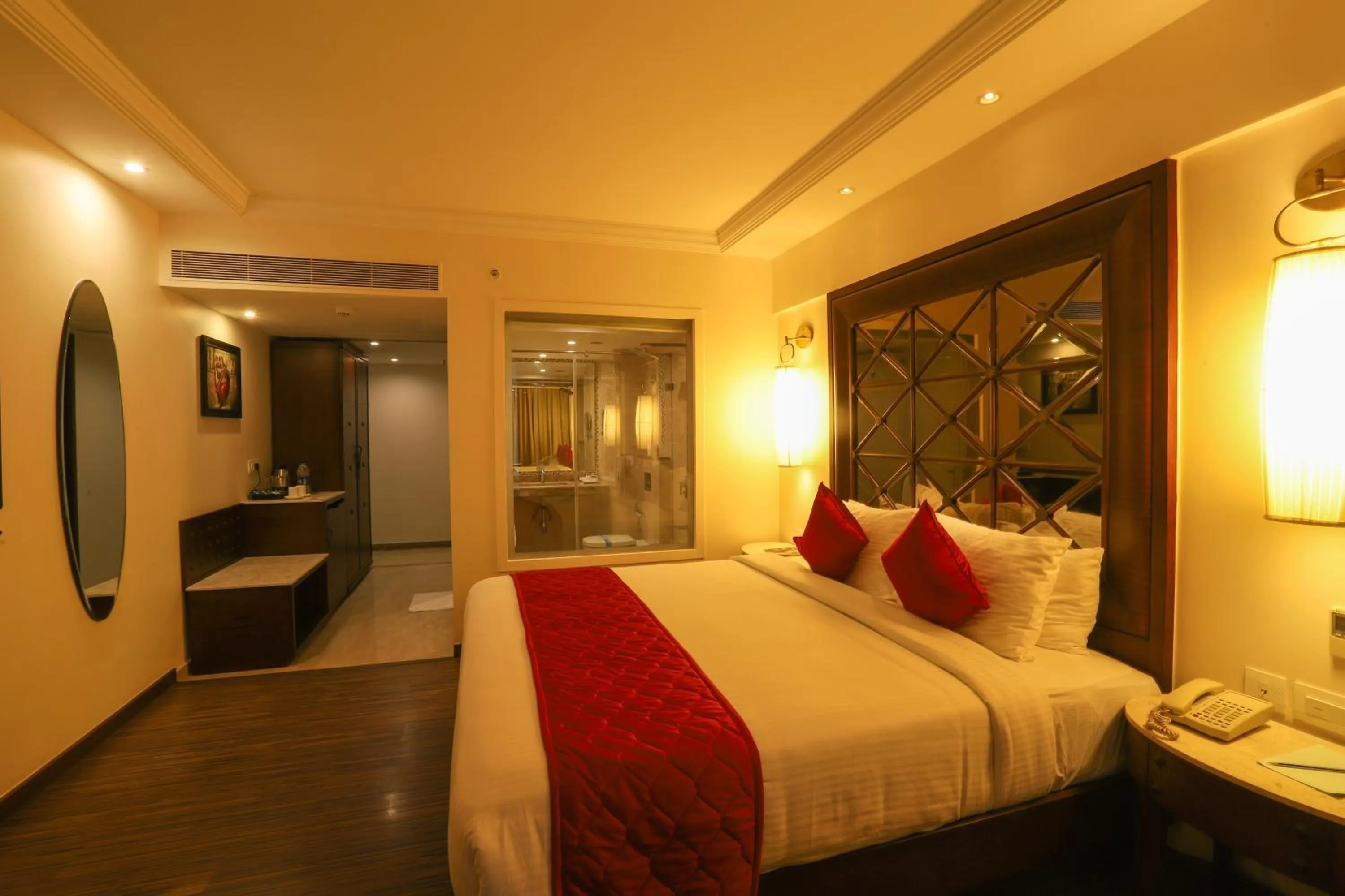 Photo of the whole room, Bed in The Saibaba Hotel