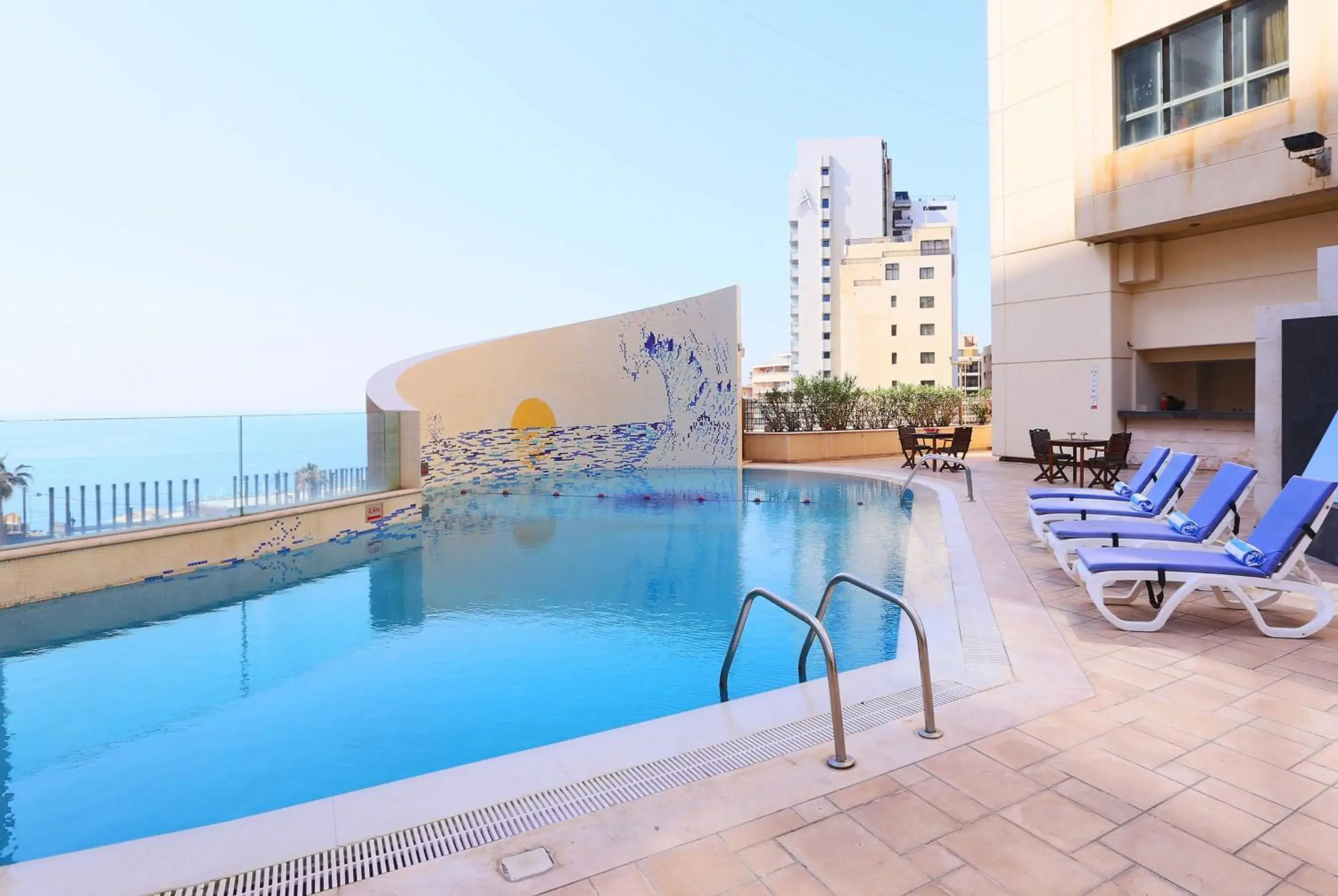 Pool view in Ramada Plaza by Wyndham Beirut Raouche Pool view in Ramada Plaza by Wyndham Beirut Raouche
