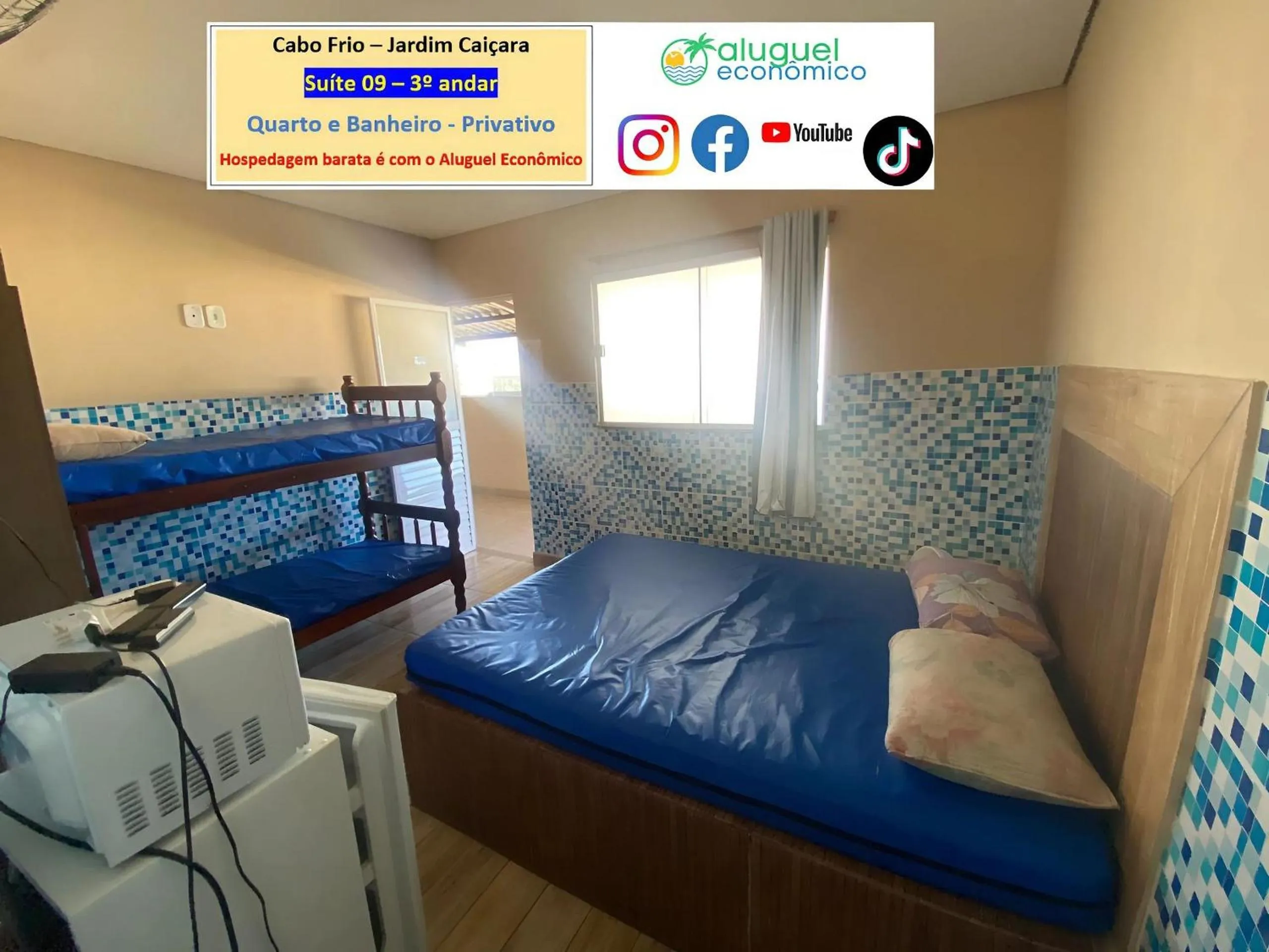 Bedroom, Bed in Cabo Frio - Jardim Caiçara - Aluguel Econômico