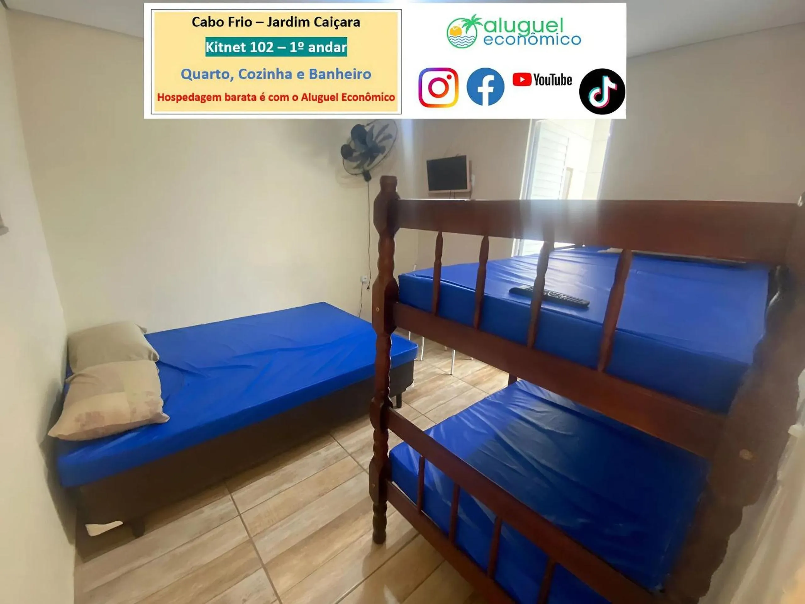 Bedroom, Bed in Cabo Frio - Jardim Caiçara - Aluguel Econômico