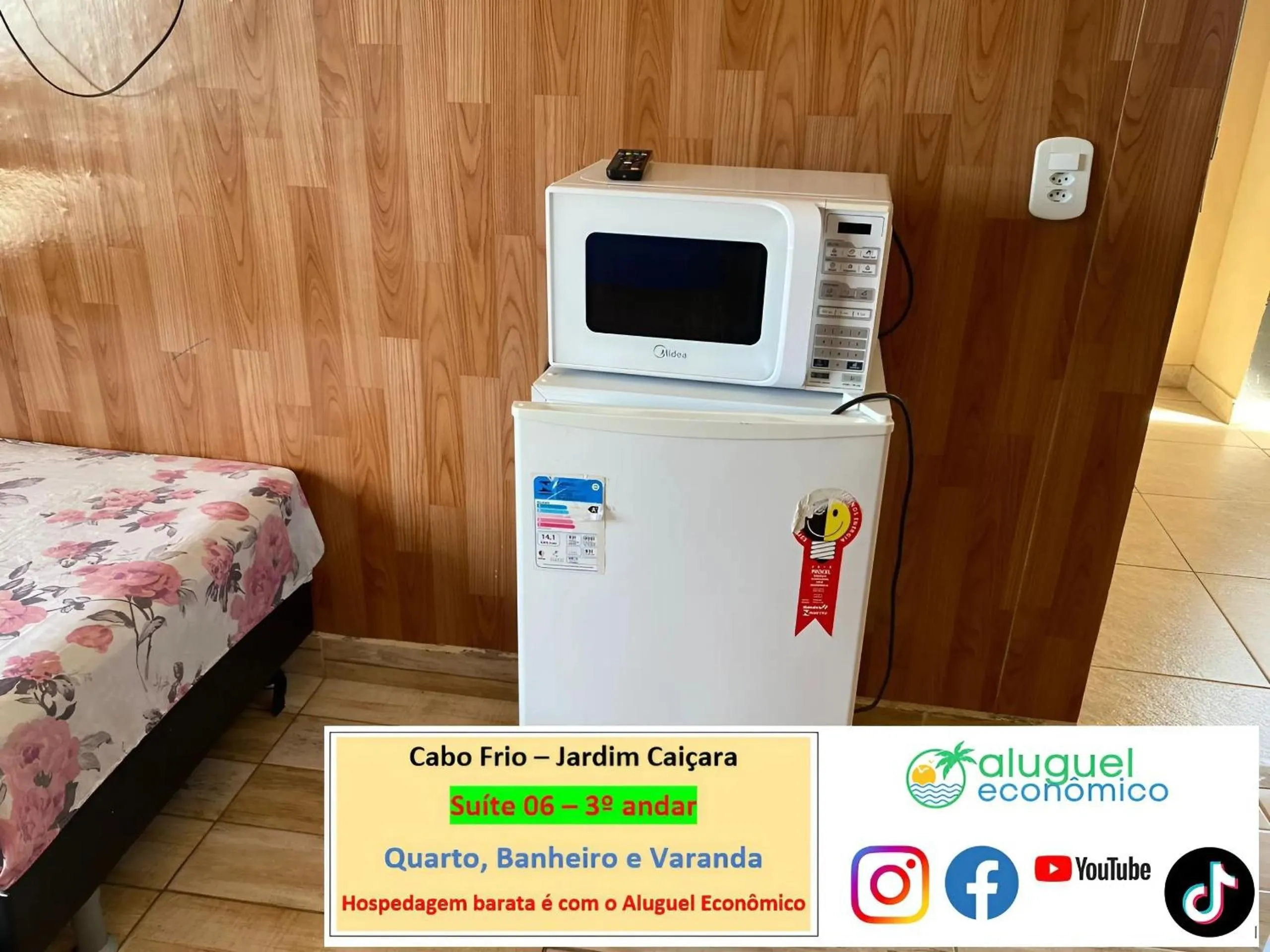 Bedroom in Cabo Frio - Jardim Caiçara - Aluguel Econômico