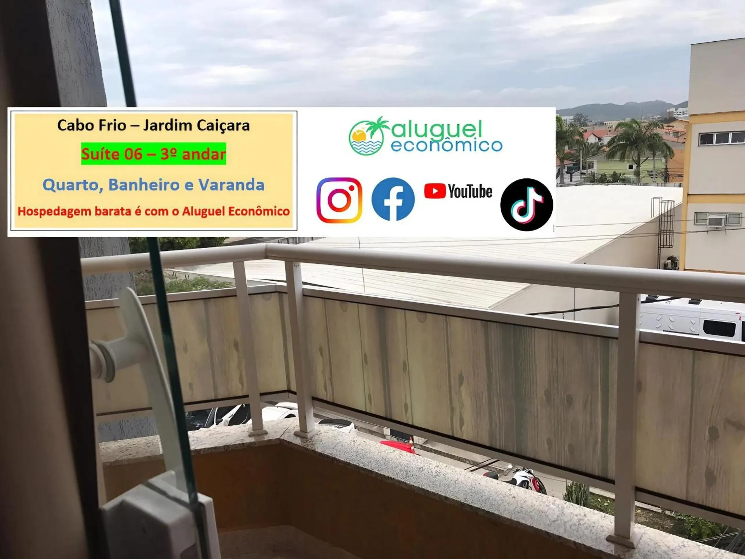 Balcony/Terrace in Cabo Frio - Jardim Caiçara - Aluguel Econômico