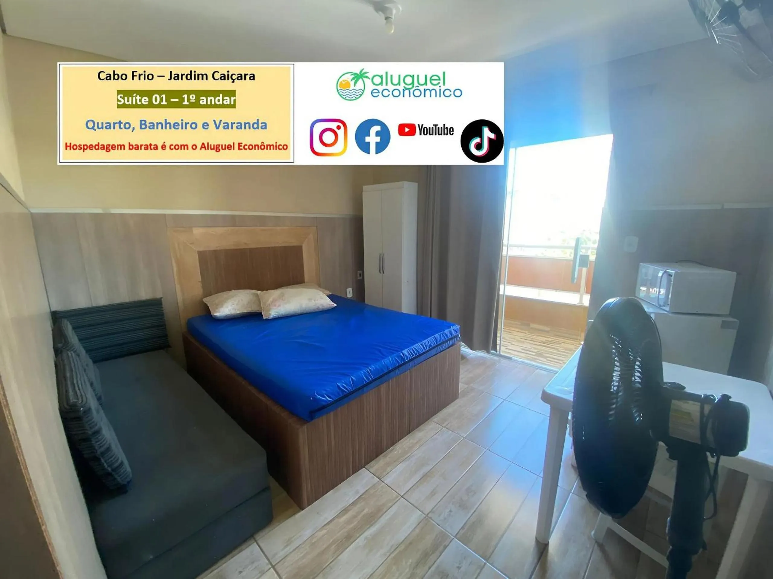 Bedroom, Bed in Cabo Frio - Jardim Caiçara - Aluguel Econômico