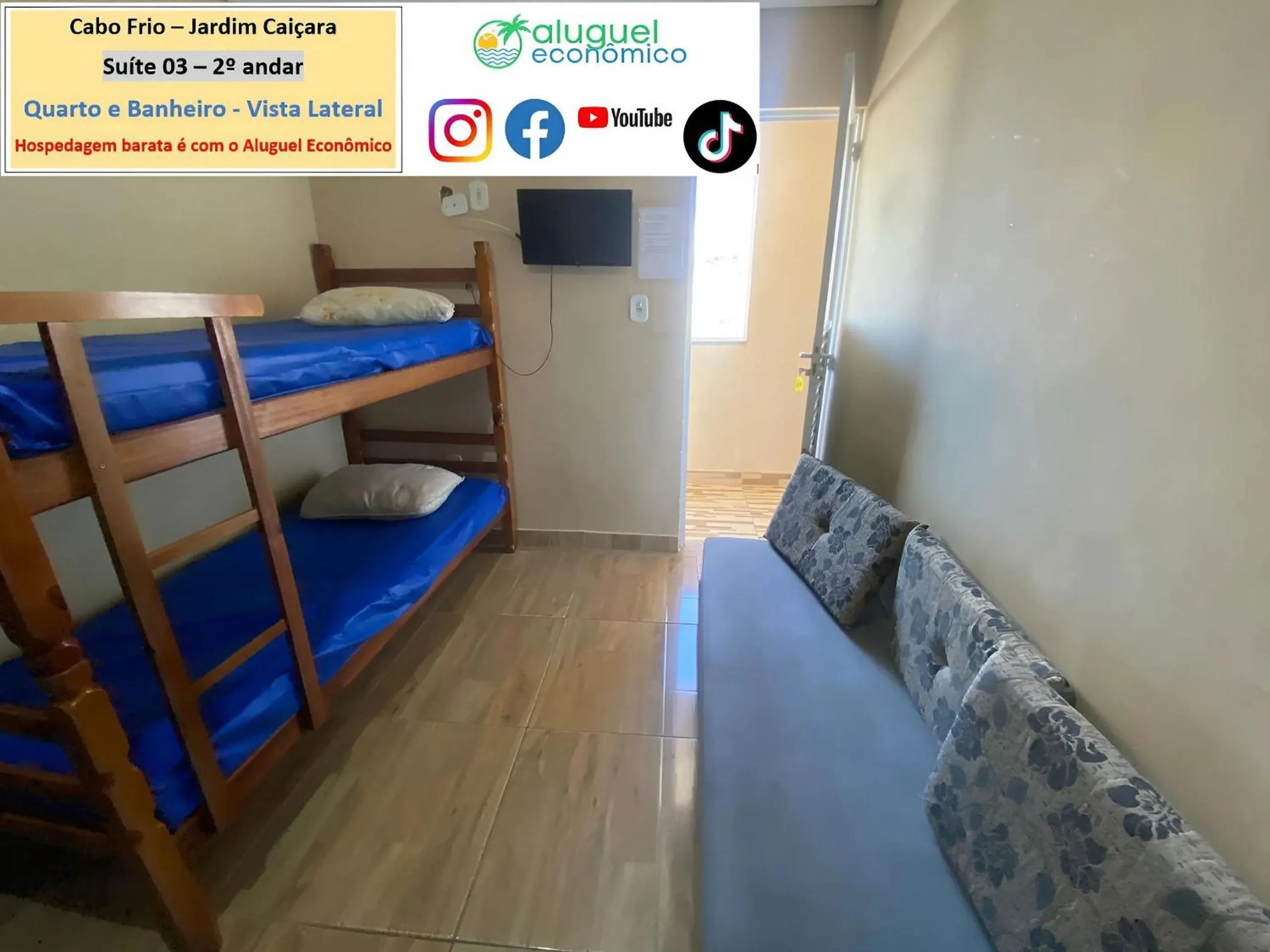 Bedroom, Bed in Cabo Frio - Jardim Caiçara - Aluguel Econômico