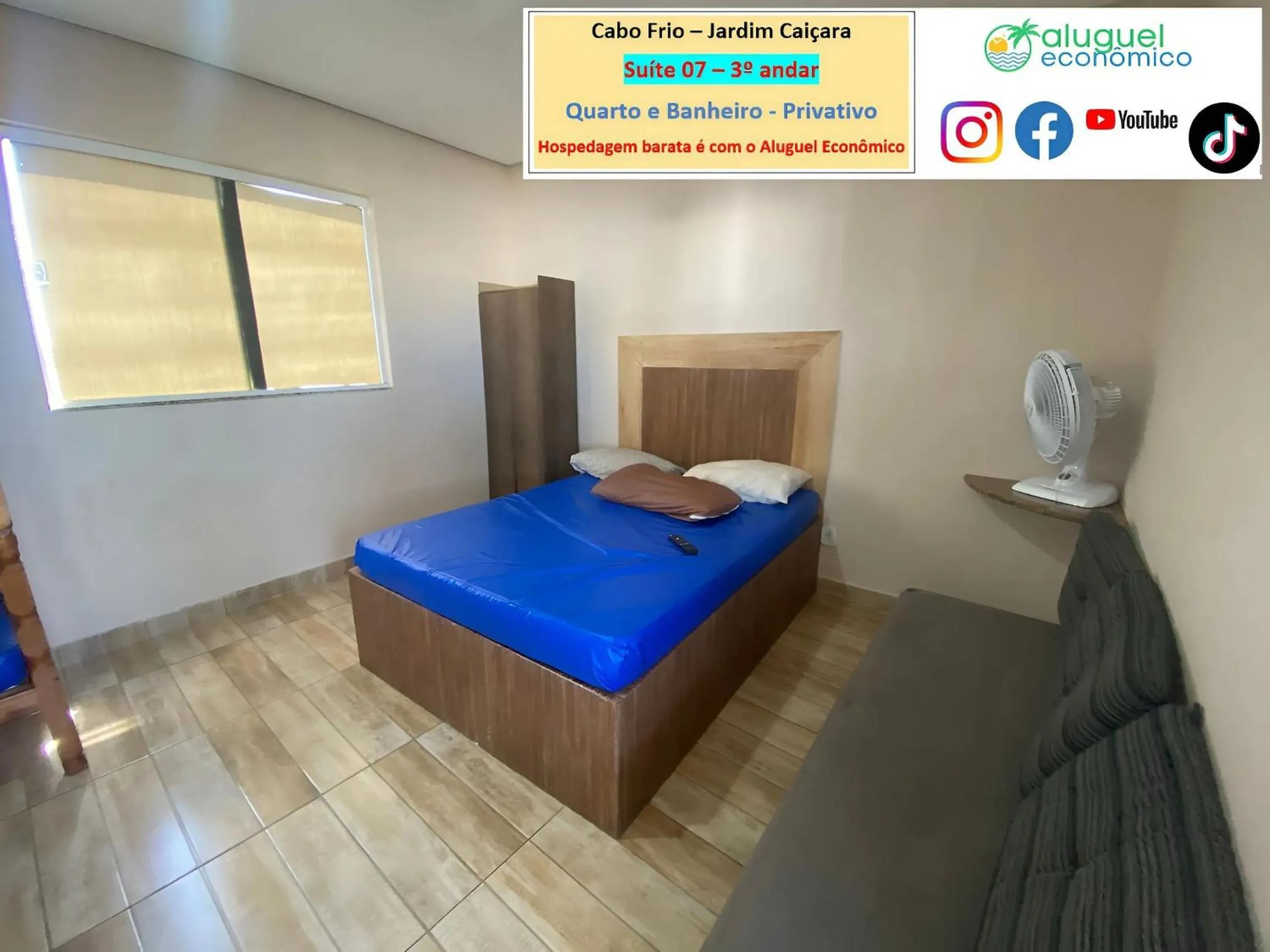 Bedroom, Bed in Cabo Frio - Jardim Caiçara - Aluguel Econômico