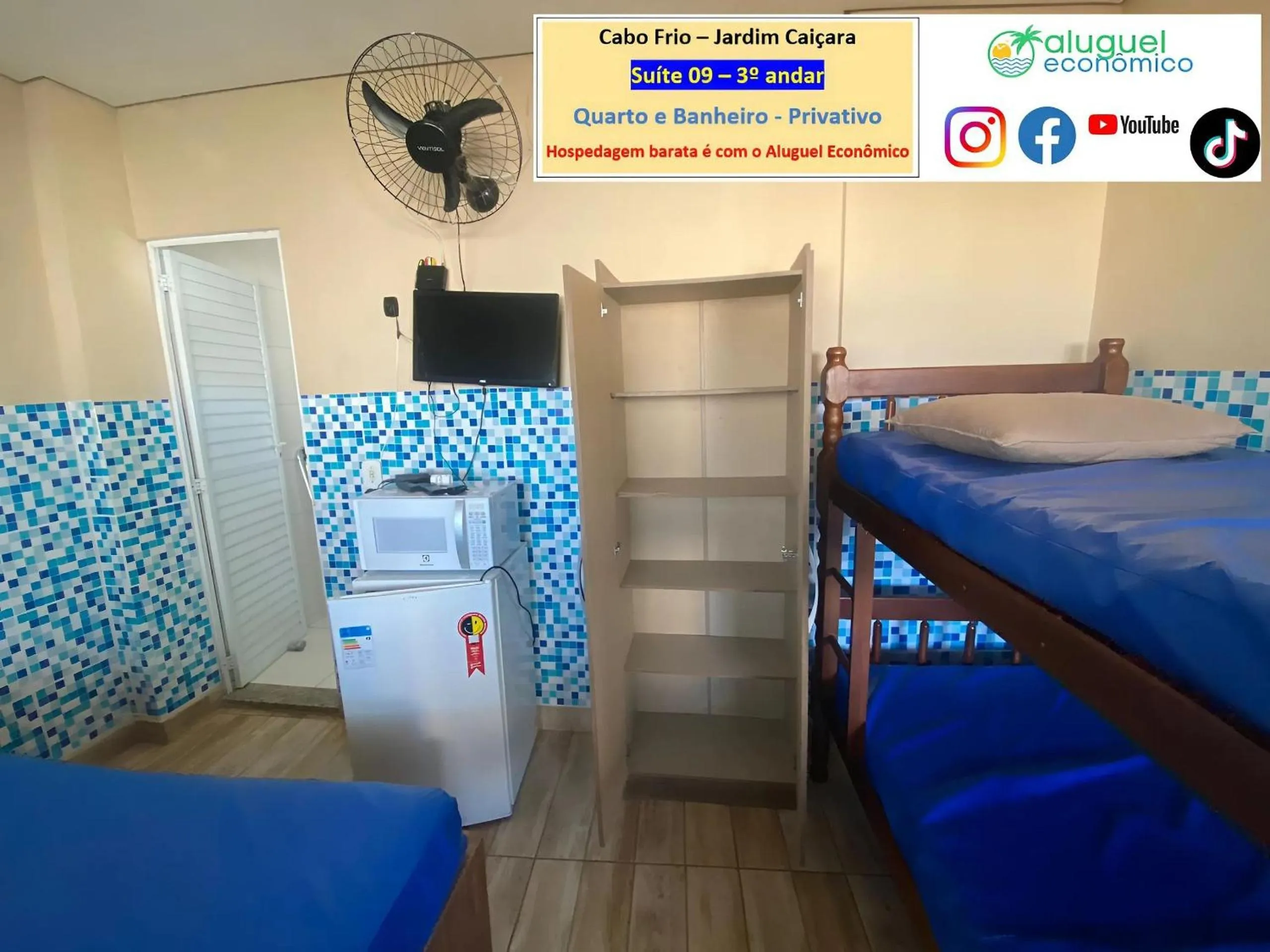 Bedroom, Bed in Cabo Frio - Jardim Caiçara - Aluguel Econômico