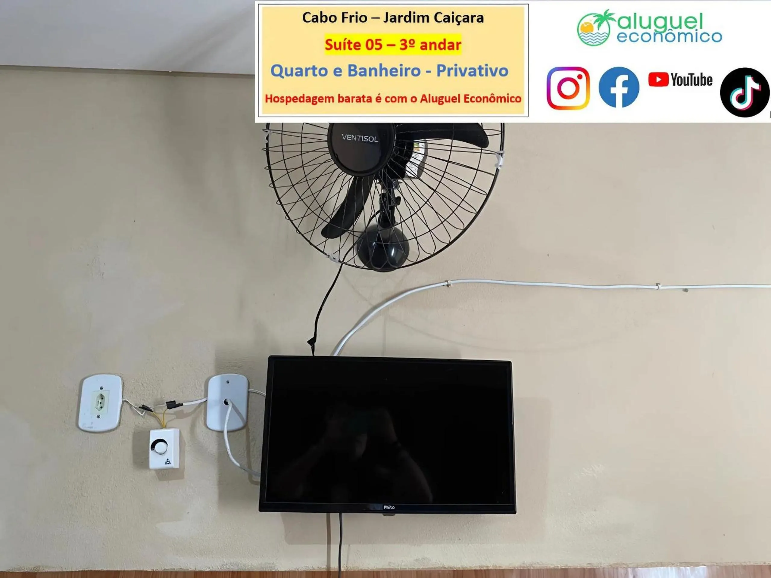 Bedroom in Cabo Frio - Jardim Caiçara - Aluguel Econômico