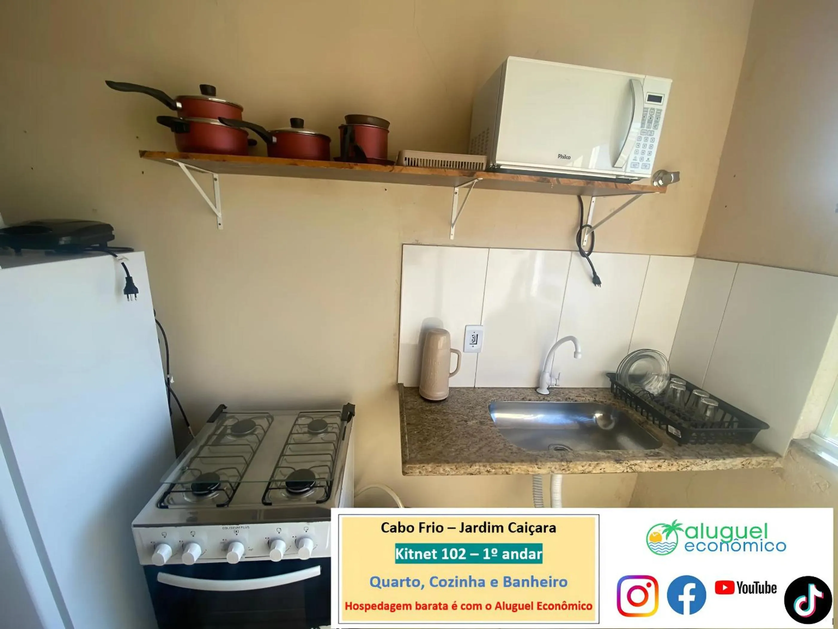 Kitchen or kitchenette in Cabo Frio - Jardim Caiçara - Aluguel Econômico