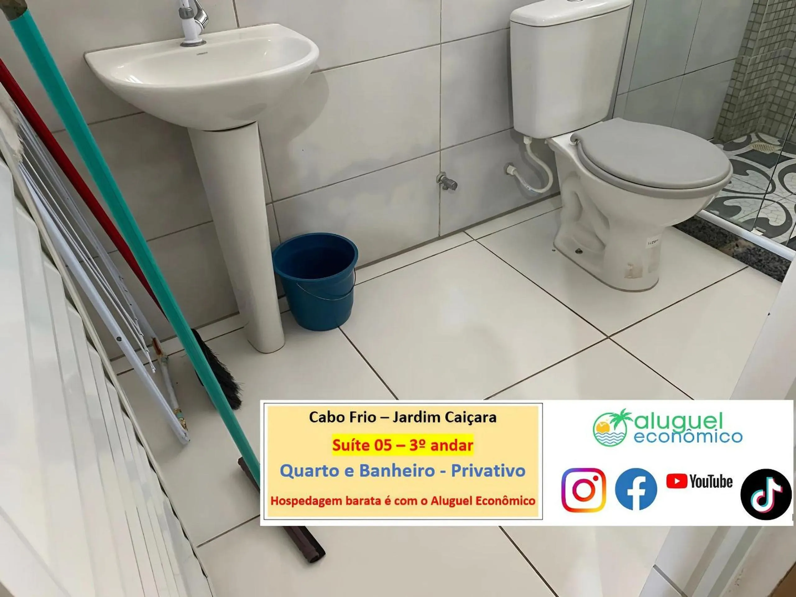 Toilet in Cabo Frio - Jardim Caiçara - Aluguel Econômico