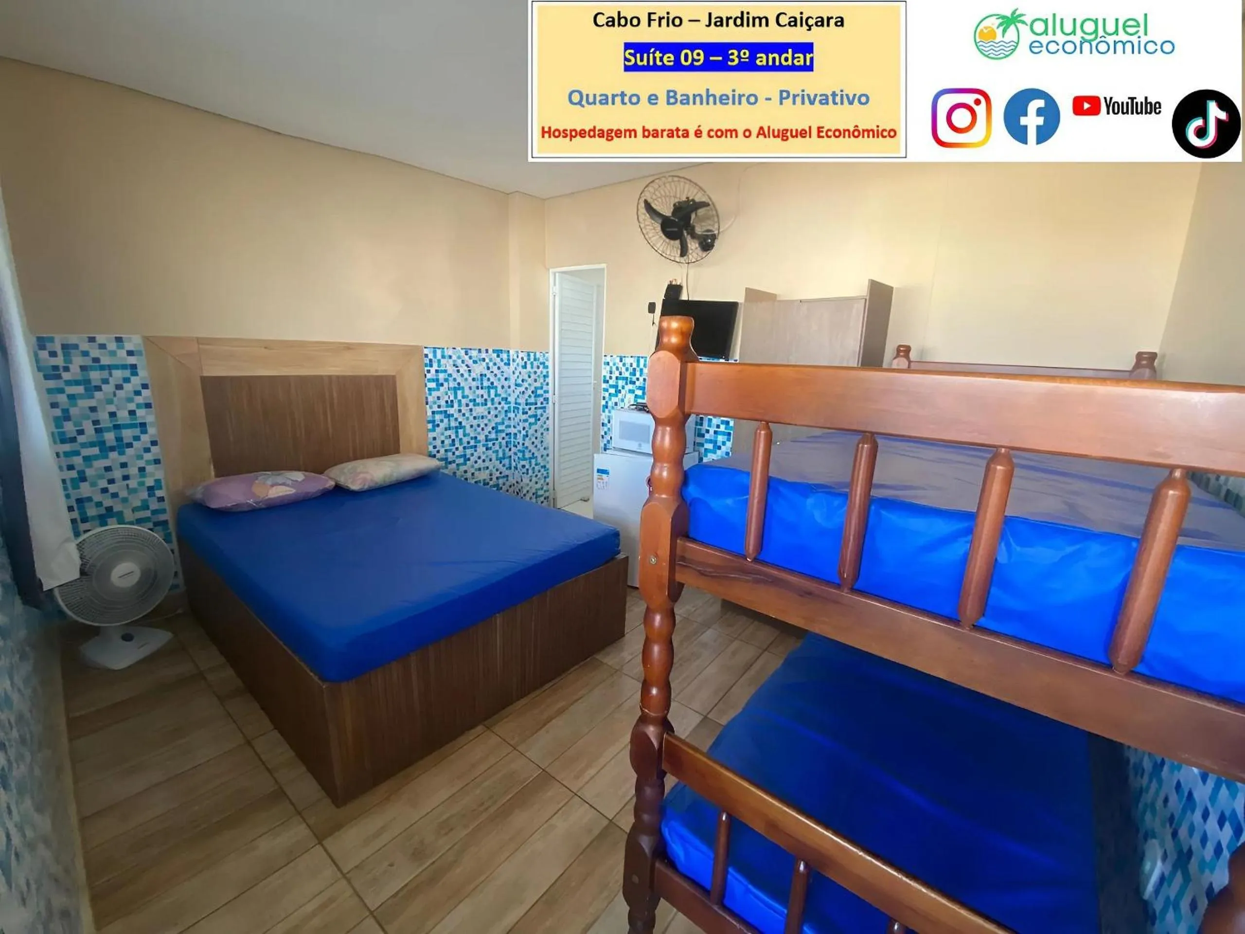 Bedroom, Bed in Cabo Frio - Jardim Caiçara - Aluguel Econômico