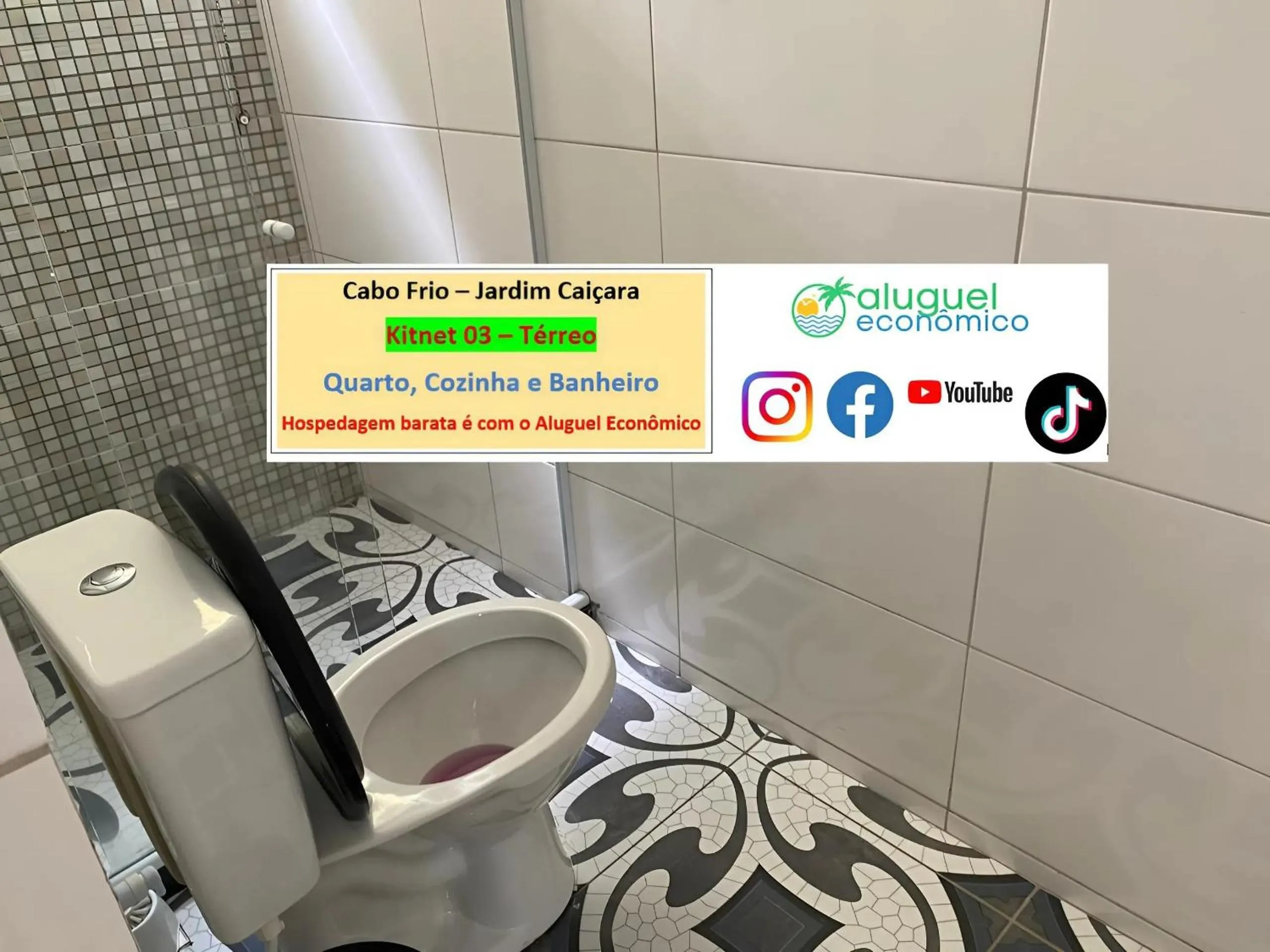 Toilet in Cabo Frio - Jardim Caiçara - Aluguel Econômico