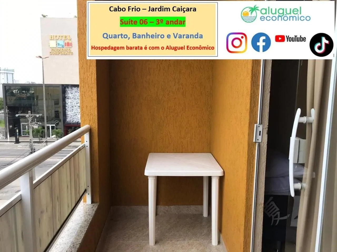 Balcony/Terrace in Cabo Frio - Jardim Caiçara - Aluguel Econômico