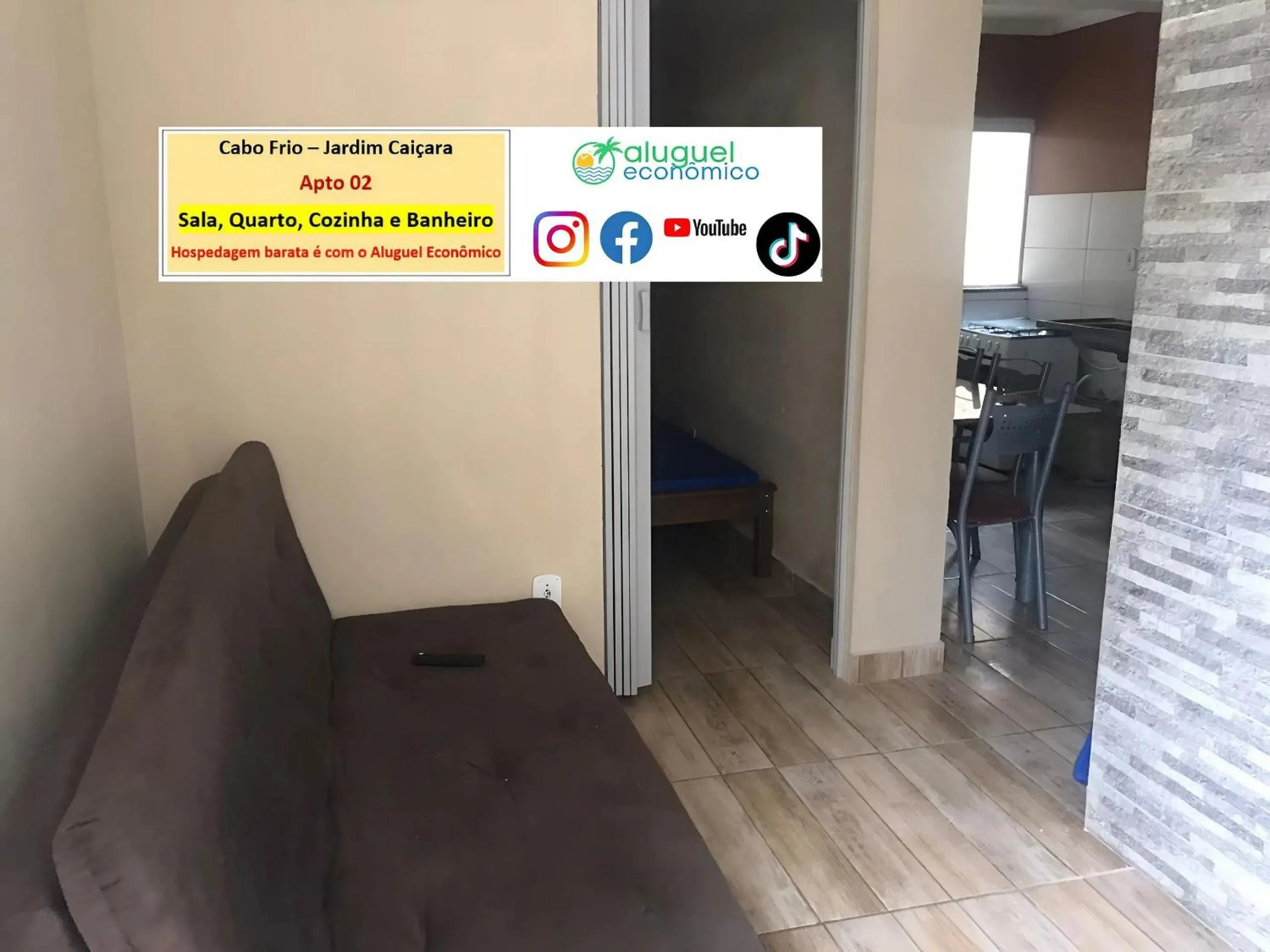 Living room in Cabo Frio - Jardim Caiçara - Aluguel Econômico