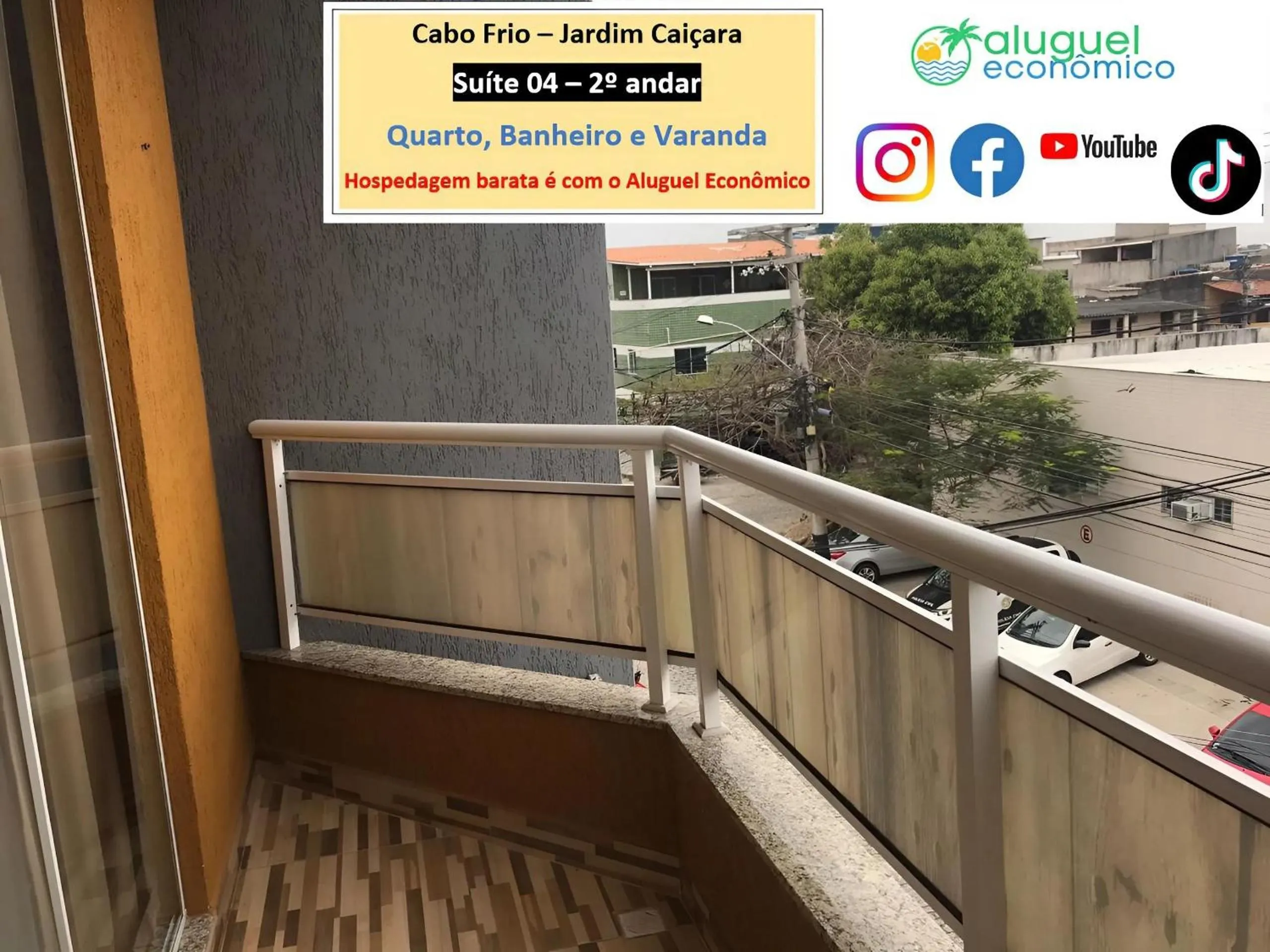 Balcony/Terrace in Cabo Frio - Jardim Caiçara - Aluguel Econômico