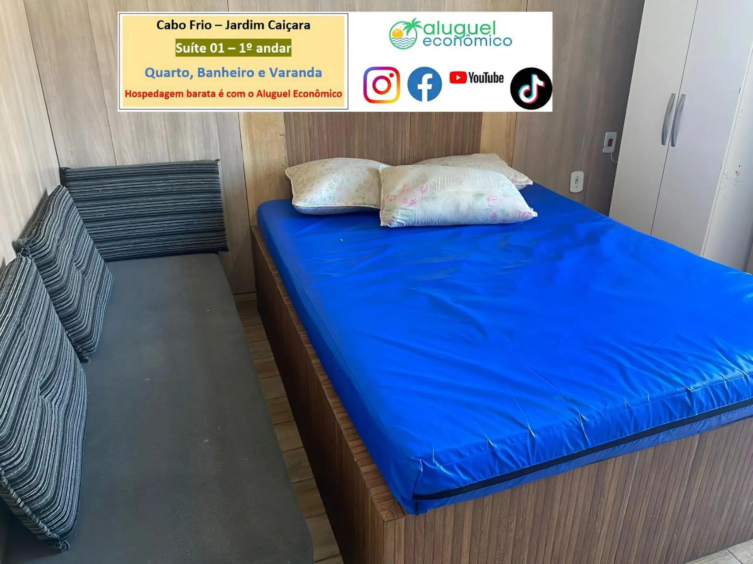 Bedroom, Bed in Cabo Frio - Jardim Caiçara - Aluguel Econômico