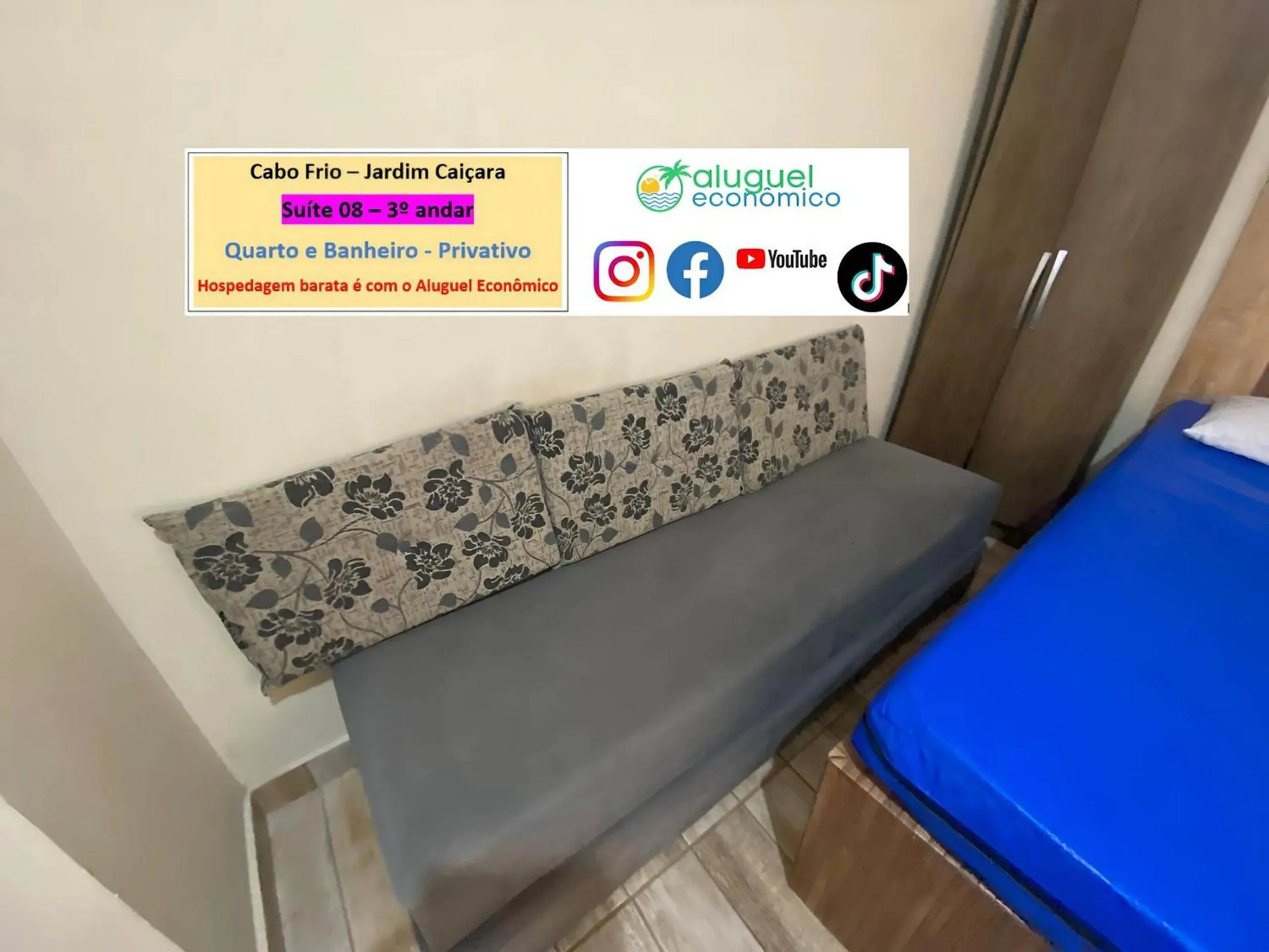 Bedroom, Bed in Cabo Frio - Jardim Caiçara - Aluguel Econômico