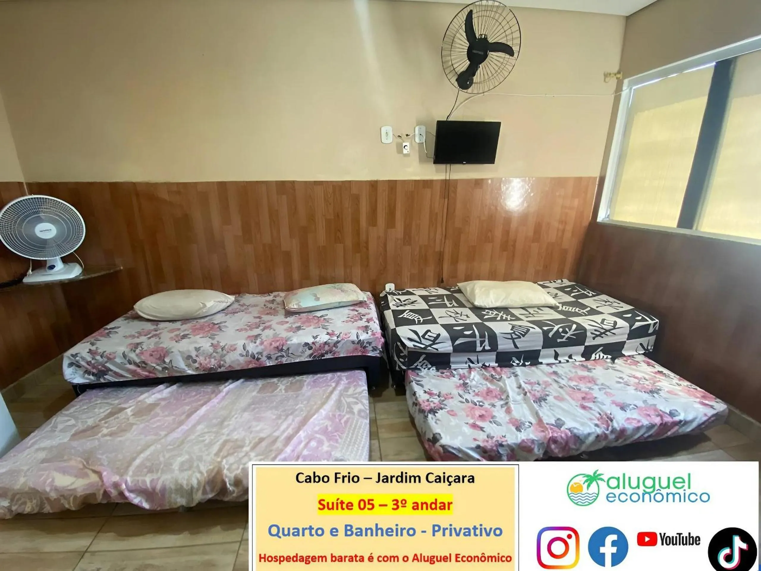 Bedroom, Bed in Cabo Frio - Jardim Caiçara - Aluguel Econômico