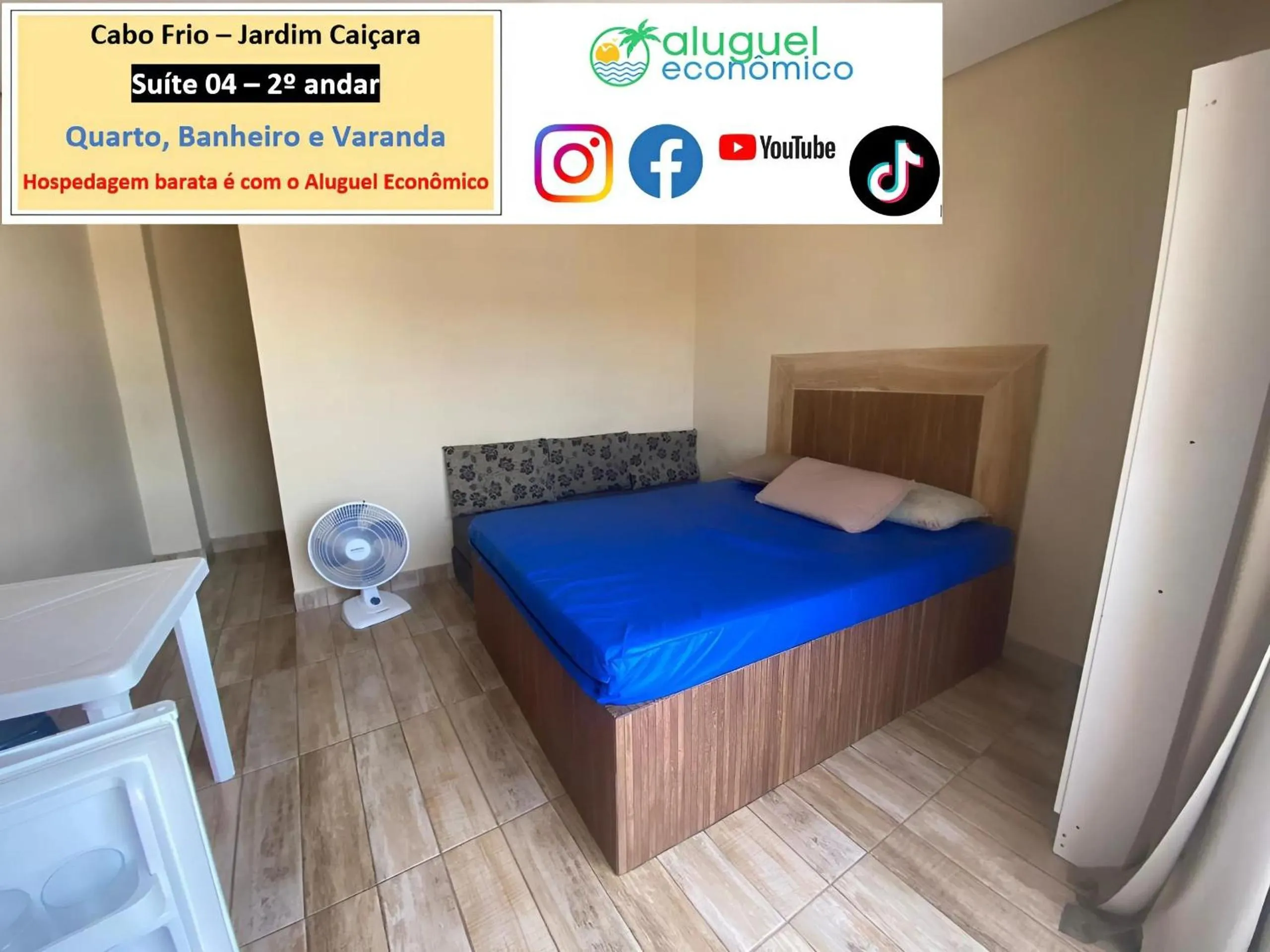 Bedroom, Bed in Cabo Frio - Jardim Caiçara - Aluguel Econômico