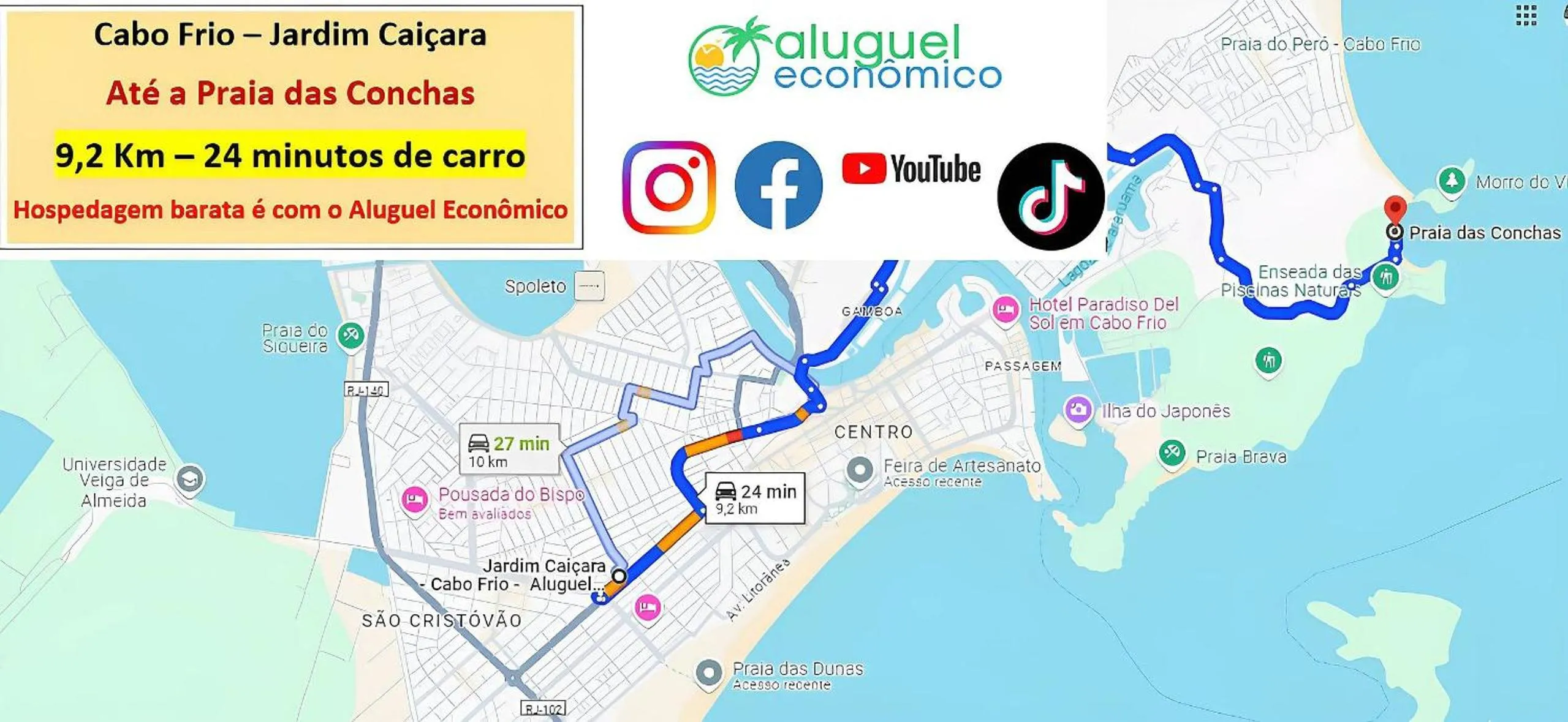 Location in Cabo Frio - Jardim Caiçara - Aluguel Econômico