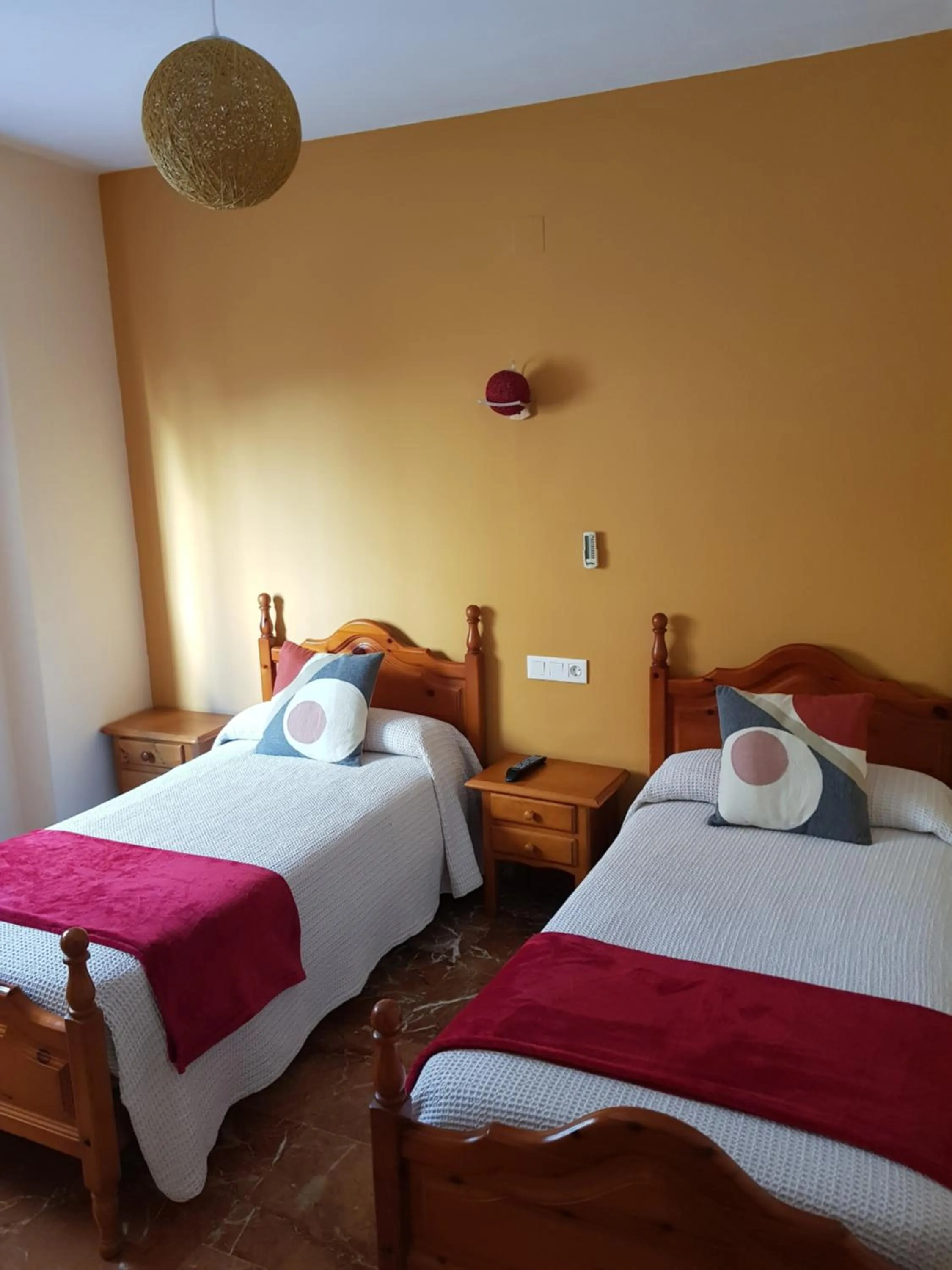 Bathroom, Bed in Pension La Vega