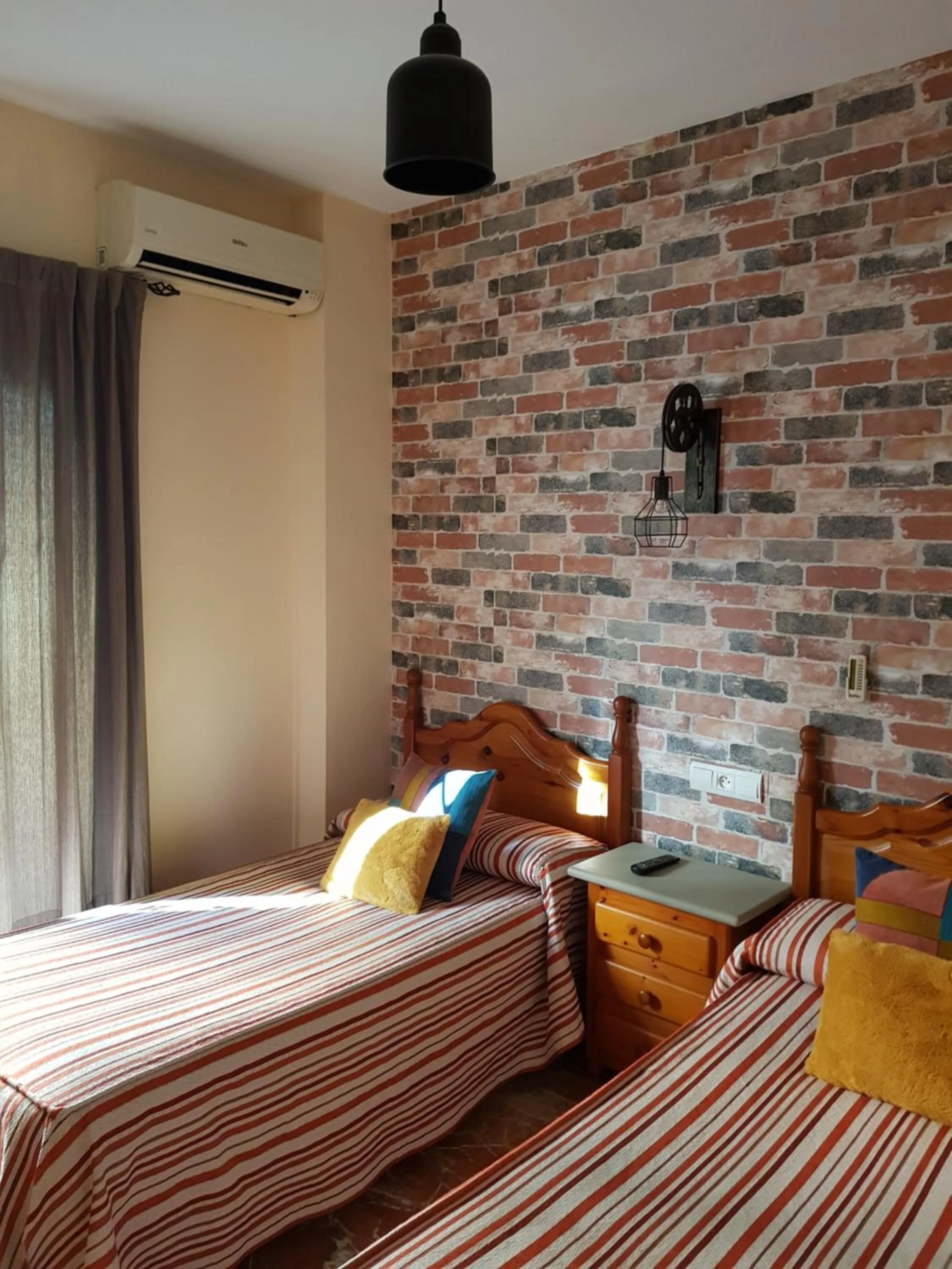 Bathroom, Bed in Pension La Vega