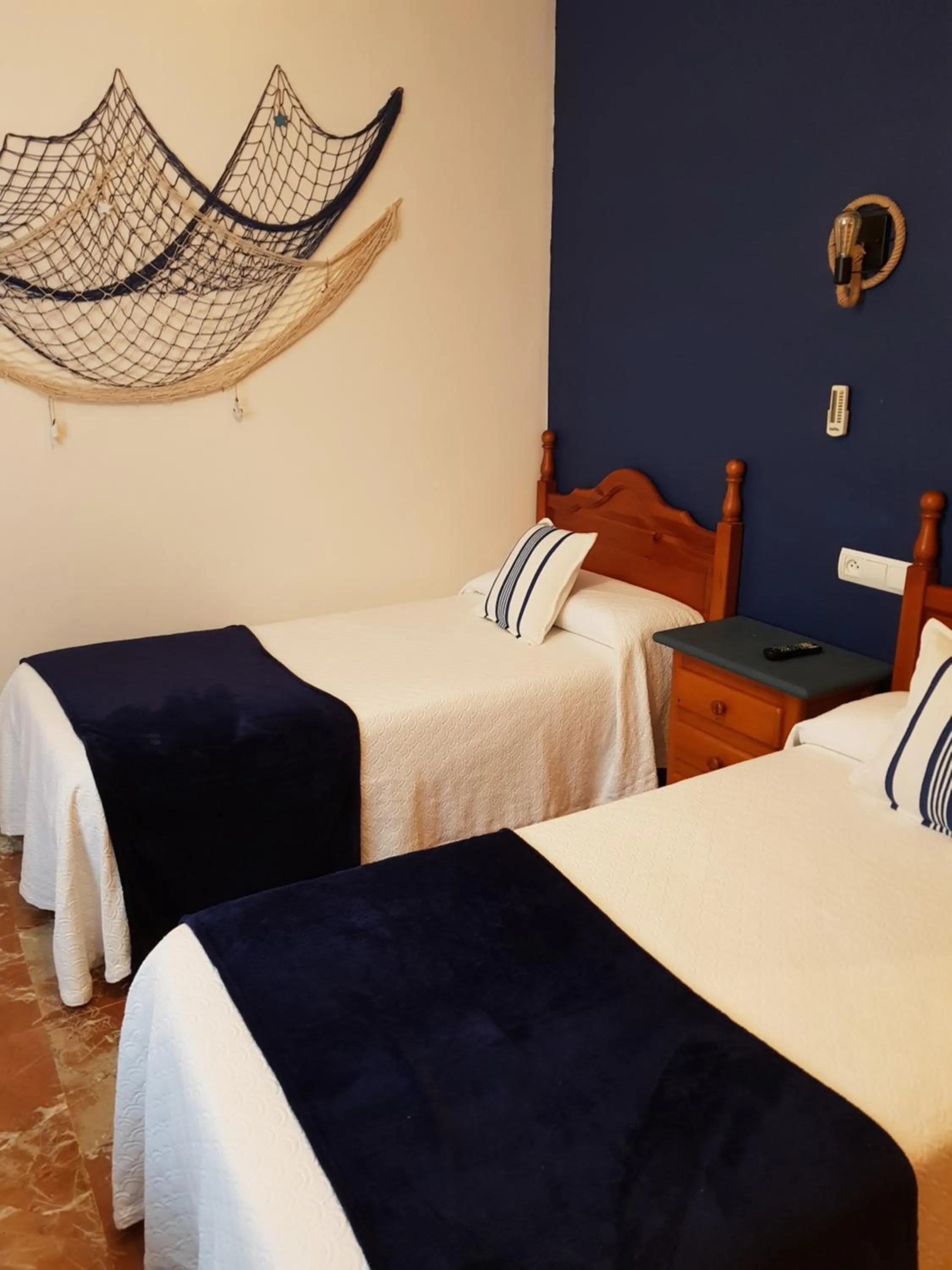 Bathroom, Bed in Pension La Vega