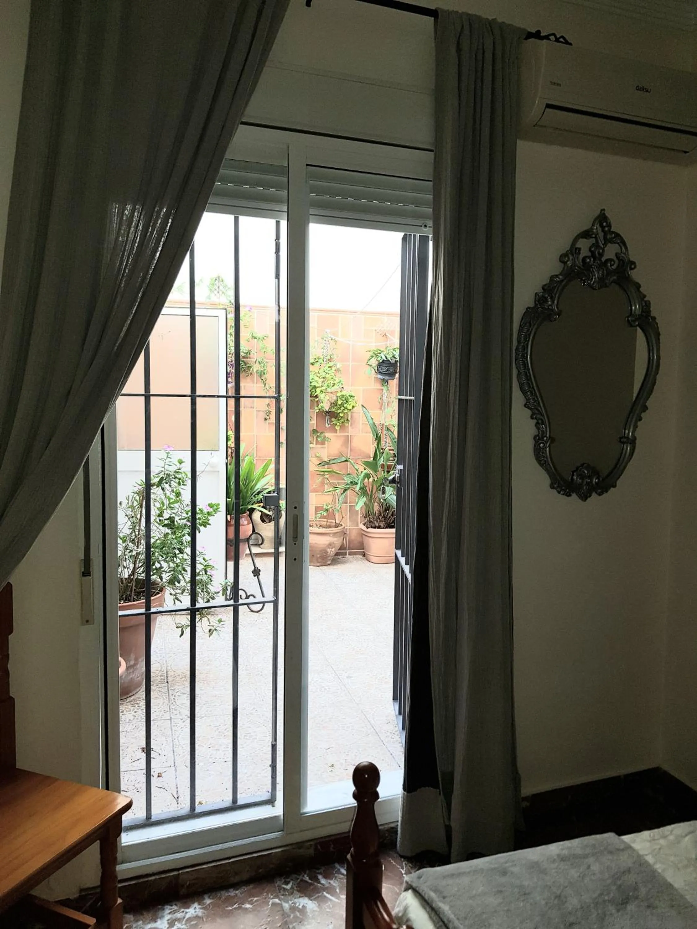 Bathroom, Bed in Pension La Vega