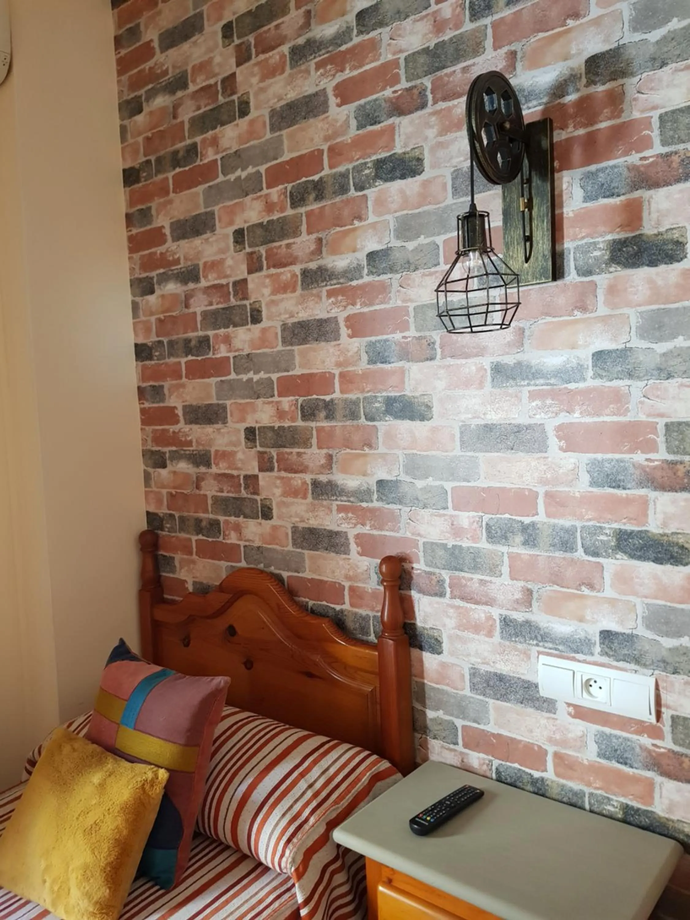 Bathroom, Bed in Pension La Vega