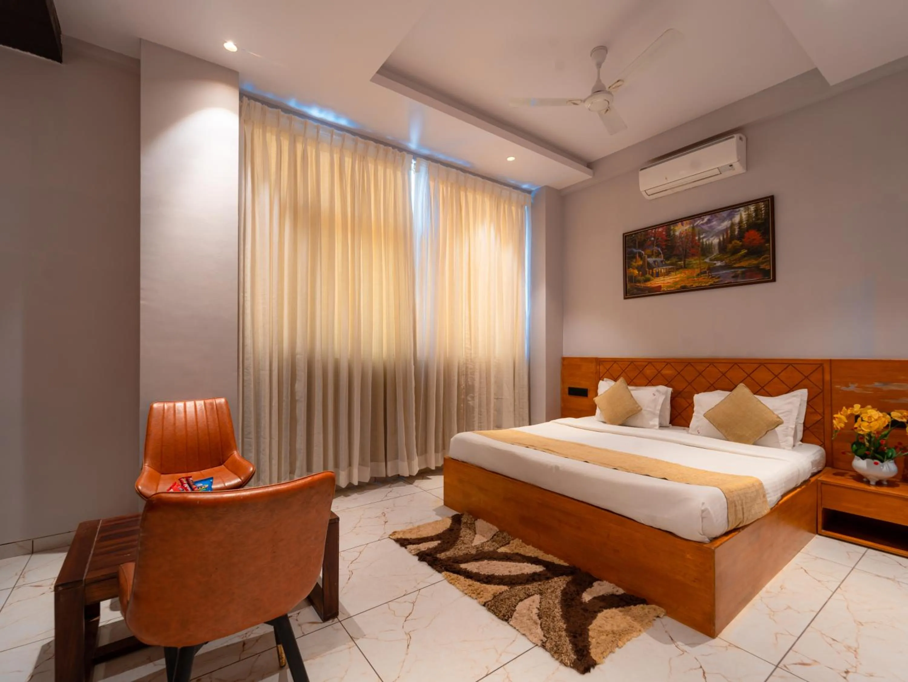 Seating area, Bed in Red Button Resort