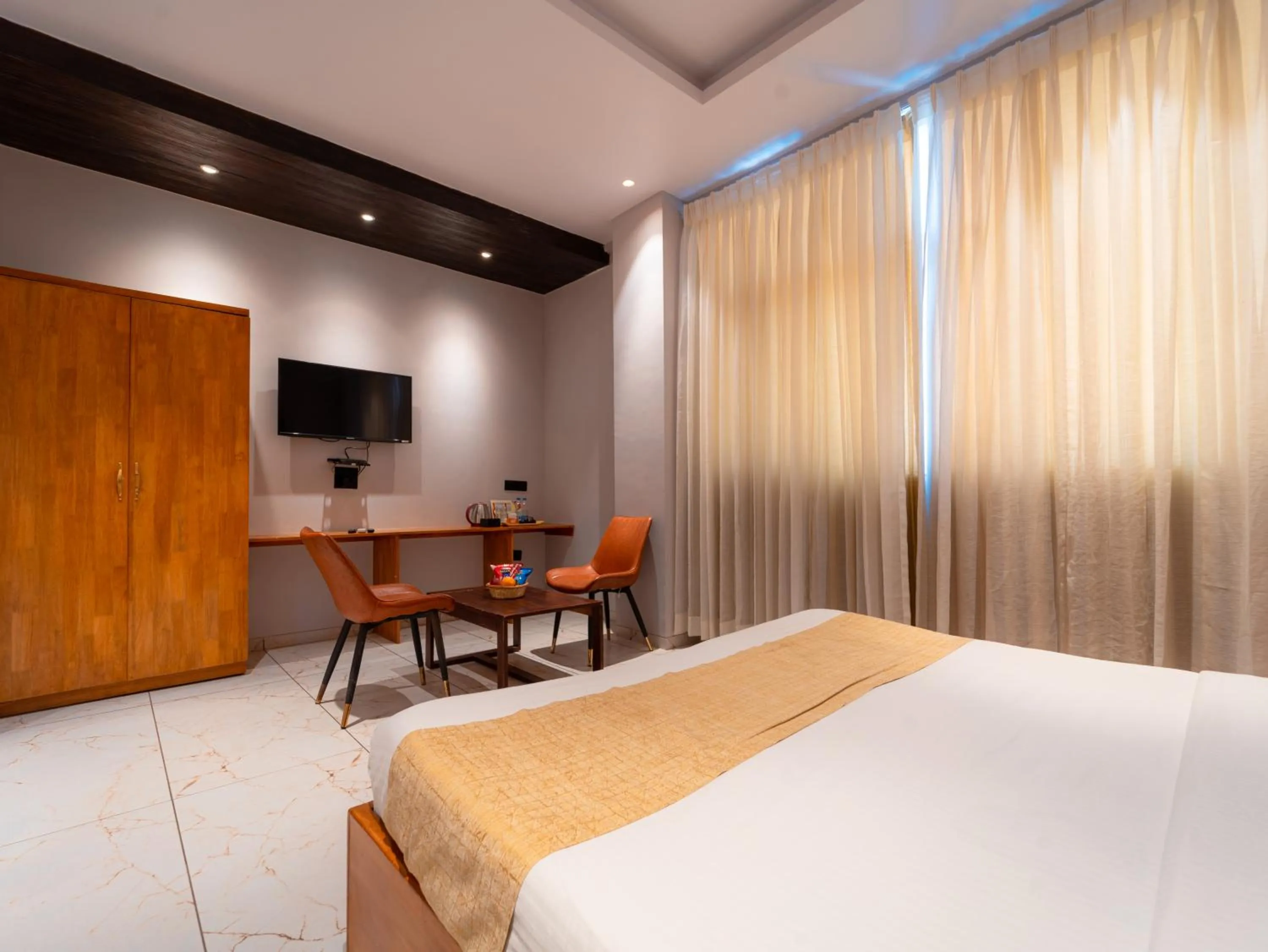 Bed in Red Button Resort