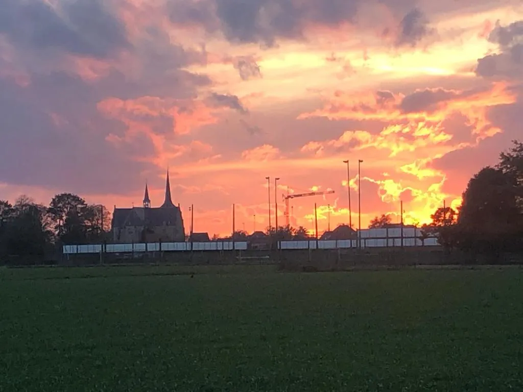 Sunset in B&B 't Mjeels Pierke