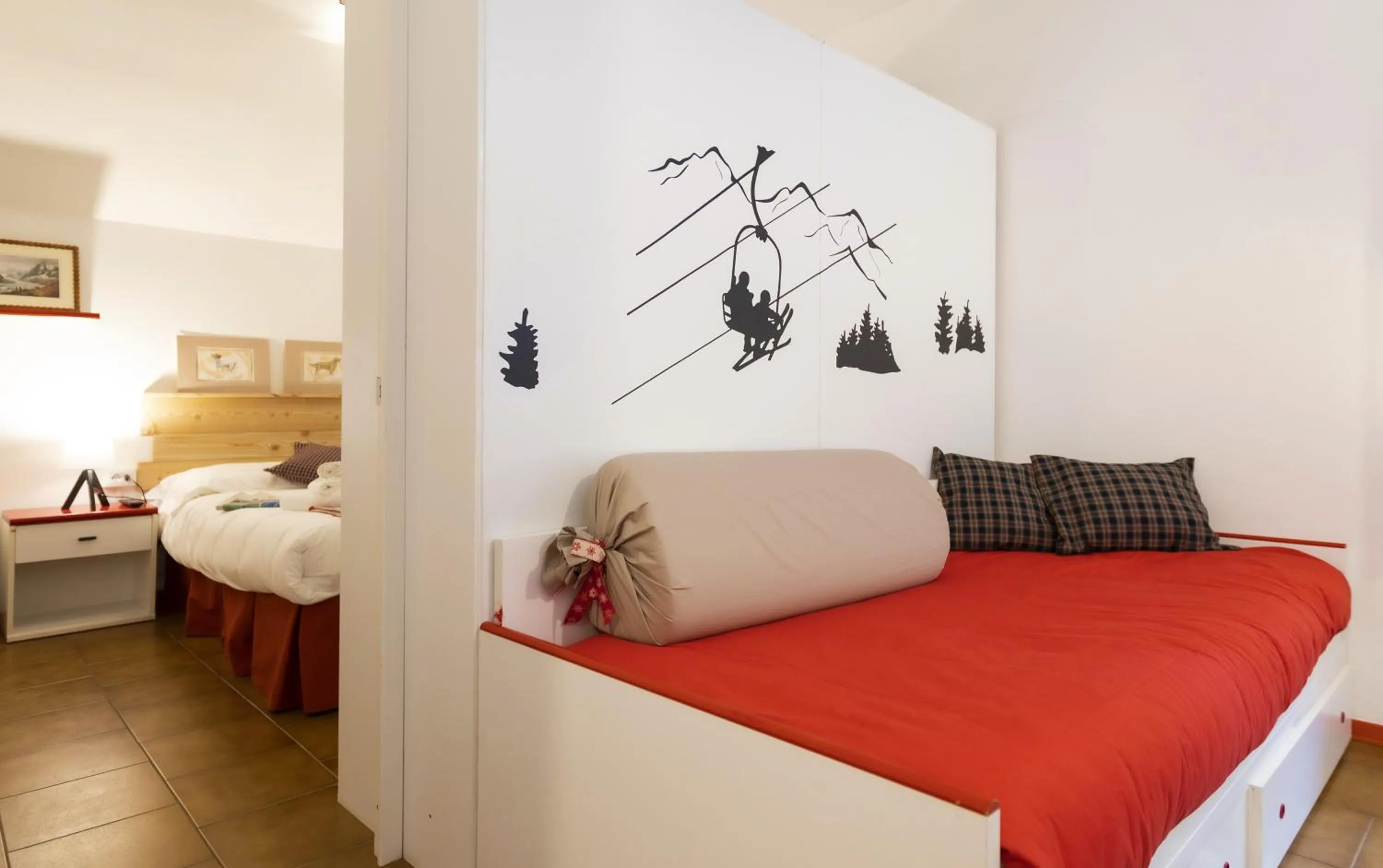 Bed in Aparthotel Claviere