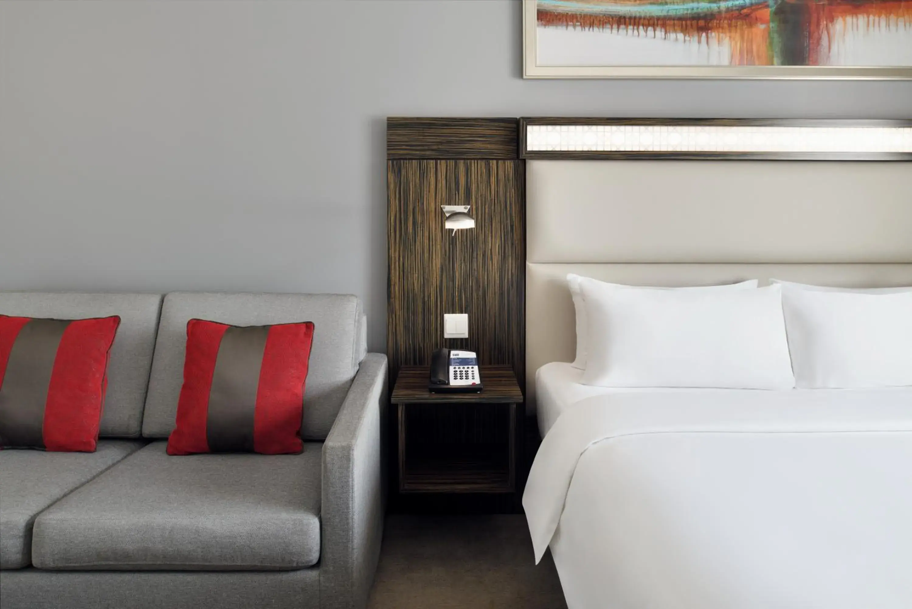 Seating area, Bed in Holiday Inn Express Dubai Internet City by IHG Seating area, Bed in Holiday Inn Express Dubai Internet City by IHG