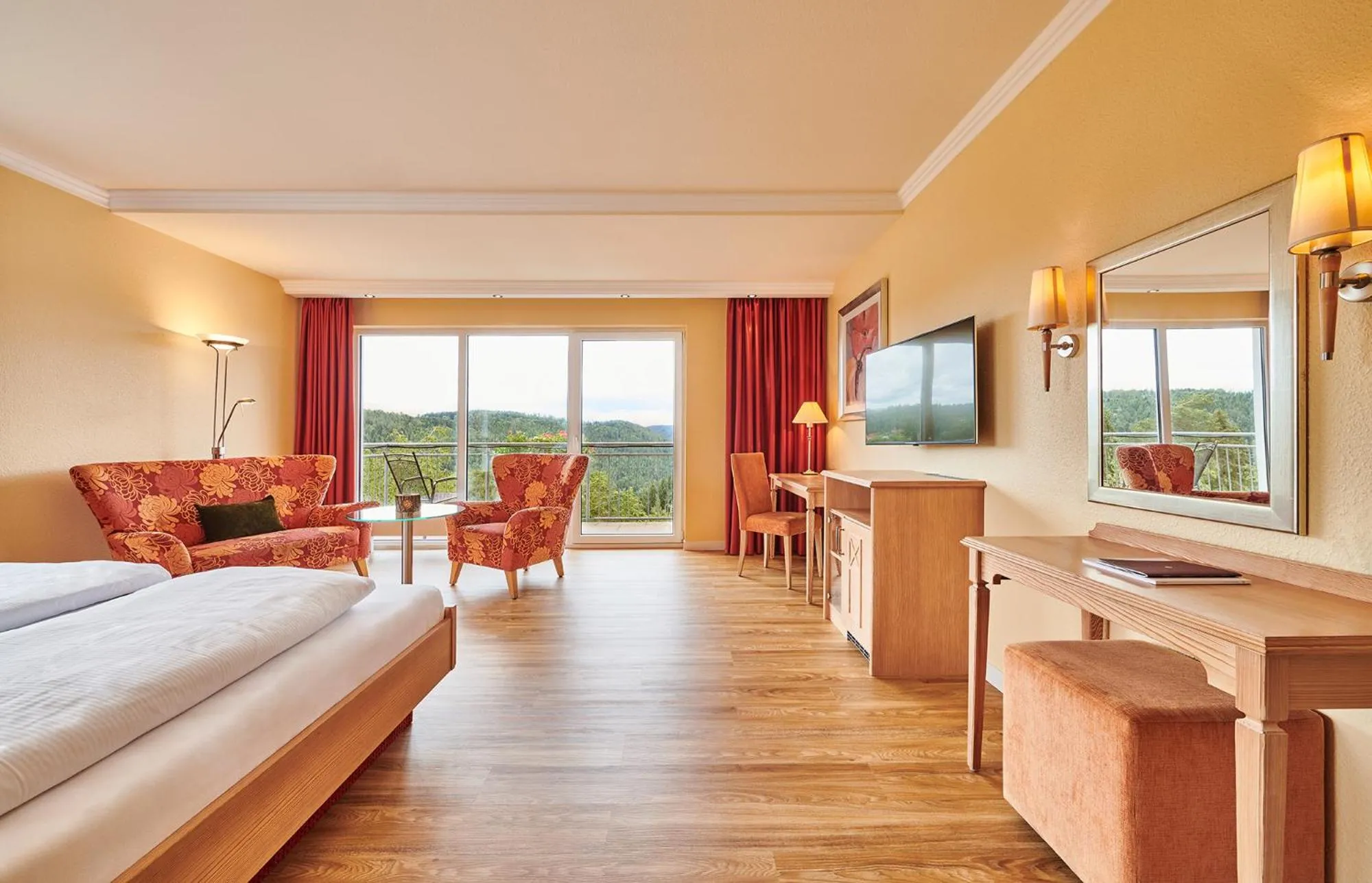 Photo of the whole room, Bed in Hotel Kronelamm im Schwarzwald