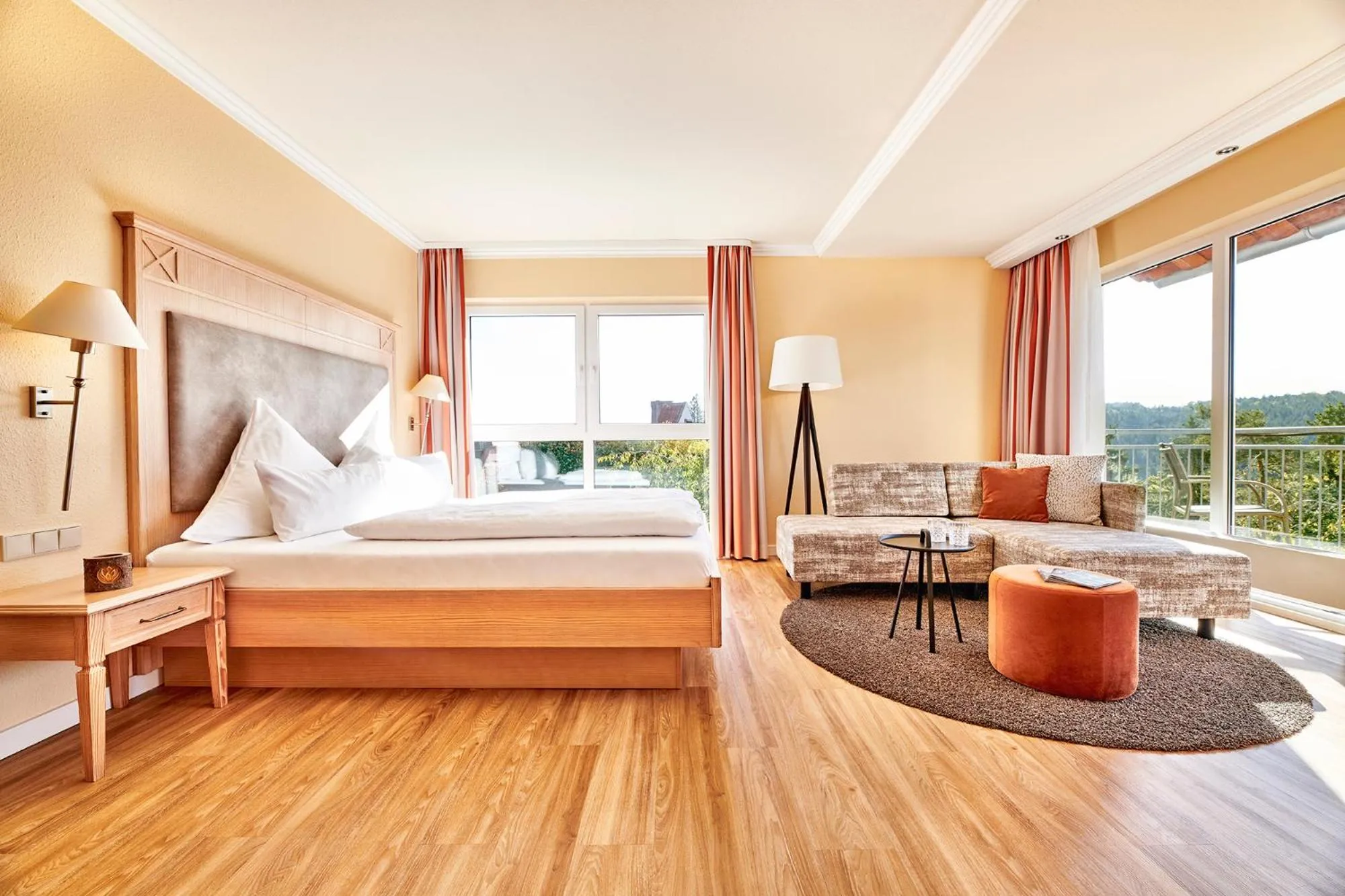 Bed in Hotel Kronelamm im Schwarzwald