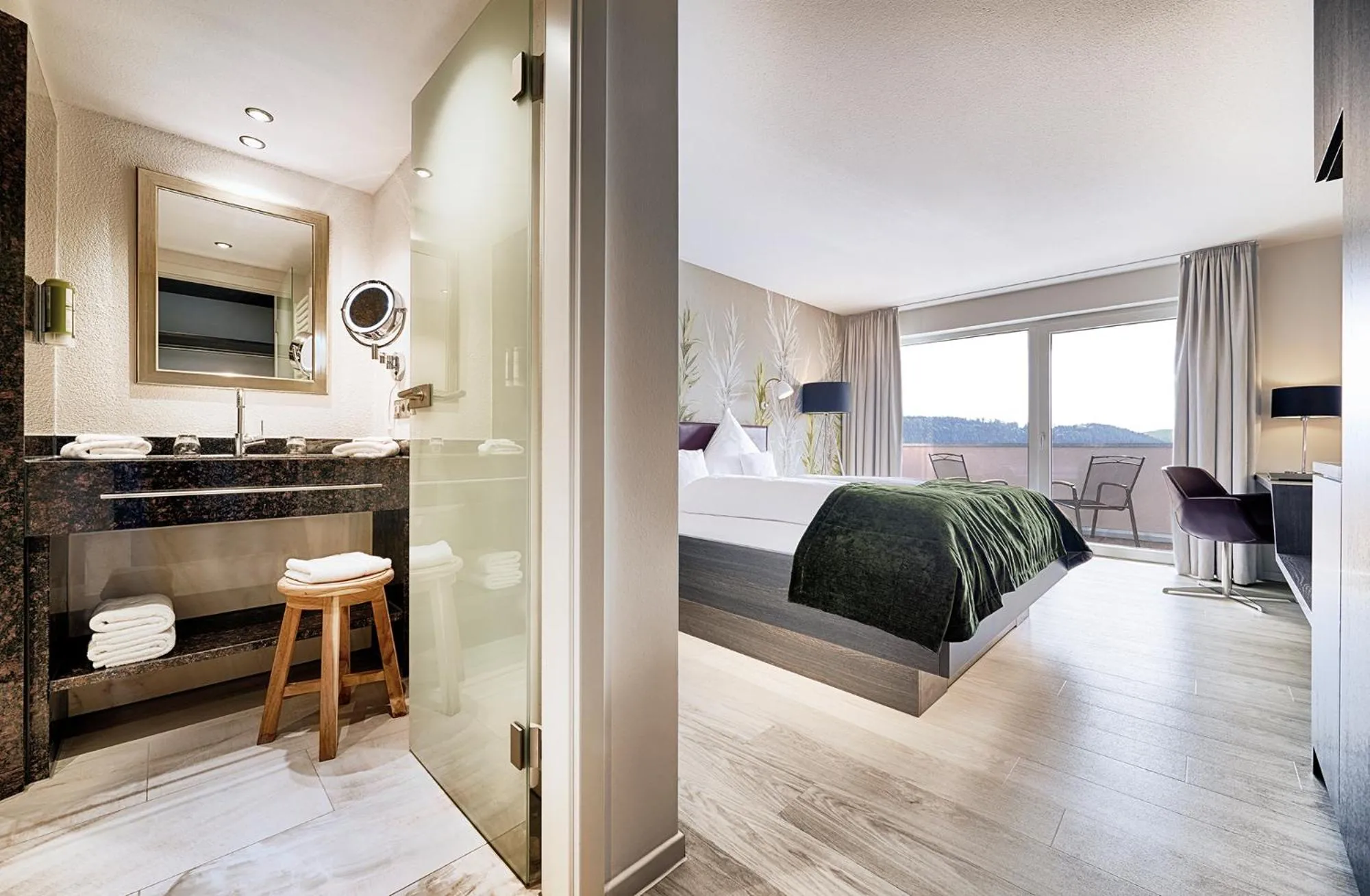 Photo of the whole room, Bed in Hotel Kronelamm im Schwarzwald