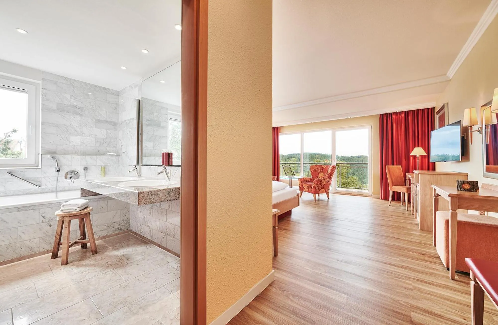Photo of the whole room, Bed in Hotel Kronelamm im Schwarzwald