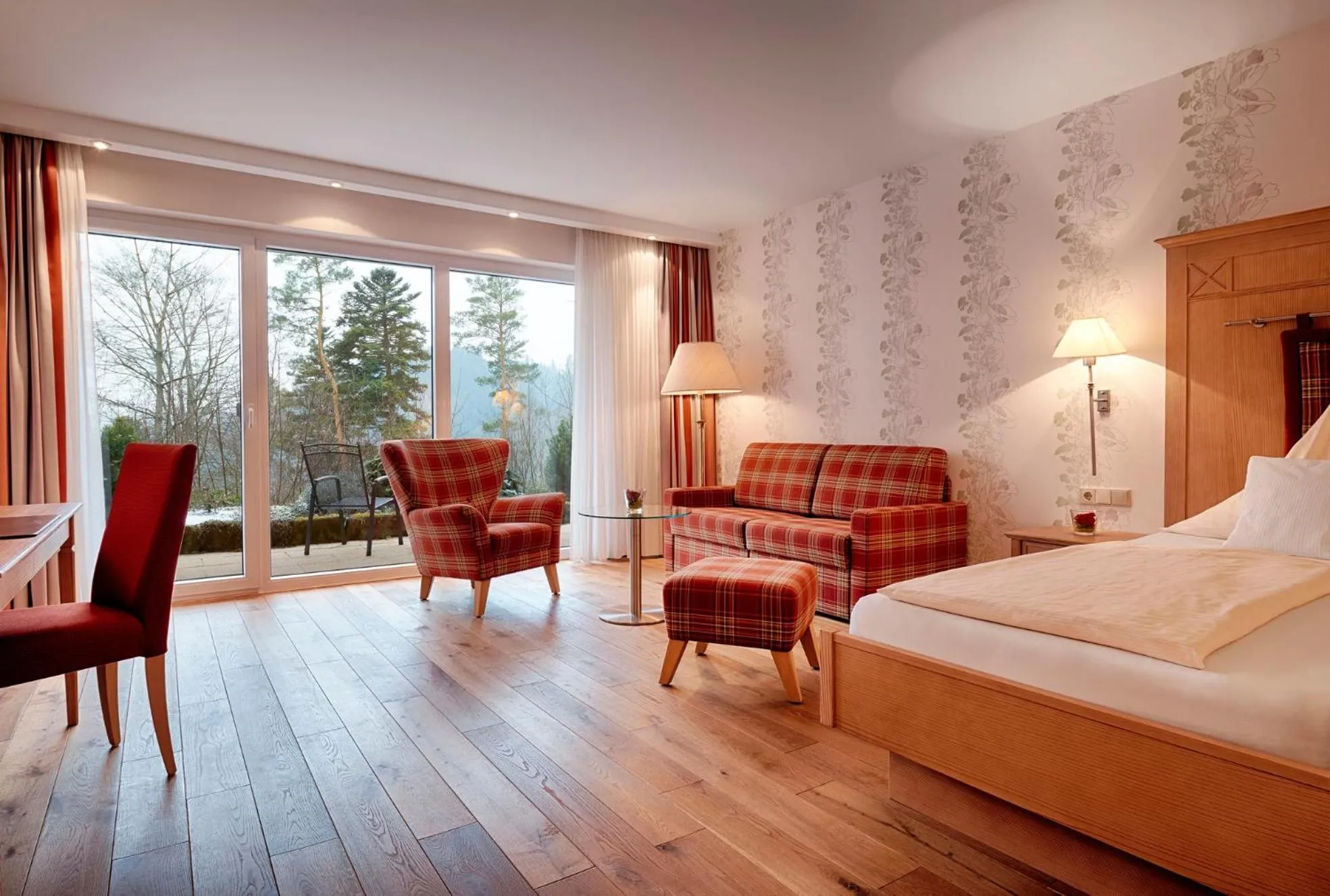 Photo of the whole room, Bed in Hotel Kronelamm im Schwarzwald