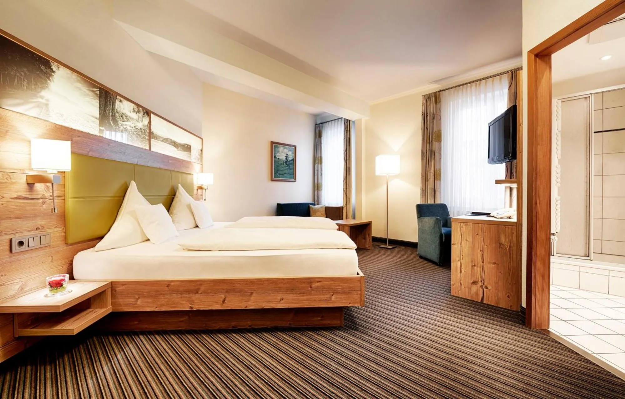 Photo of the whole room, Bed in Hotel Kronelamm im Schwarzwald
